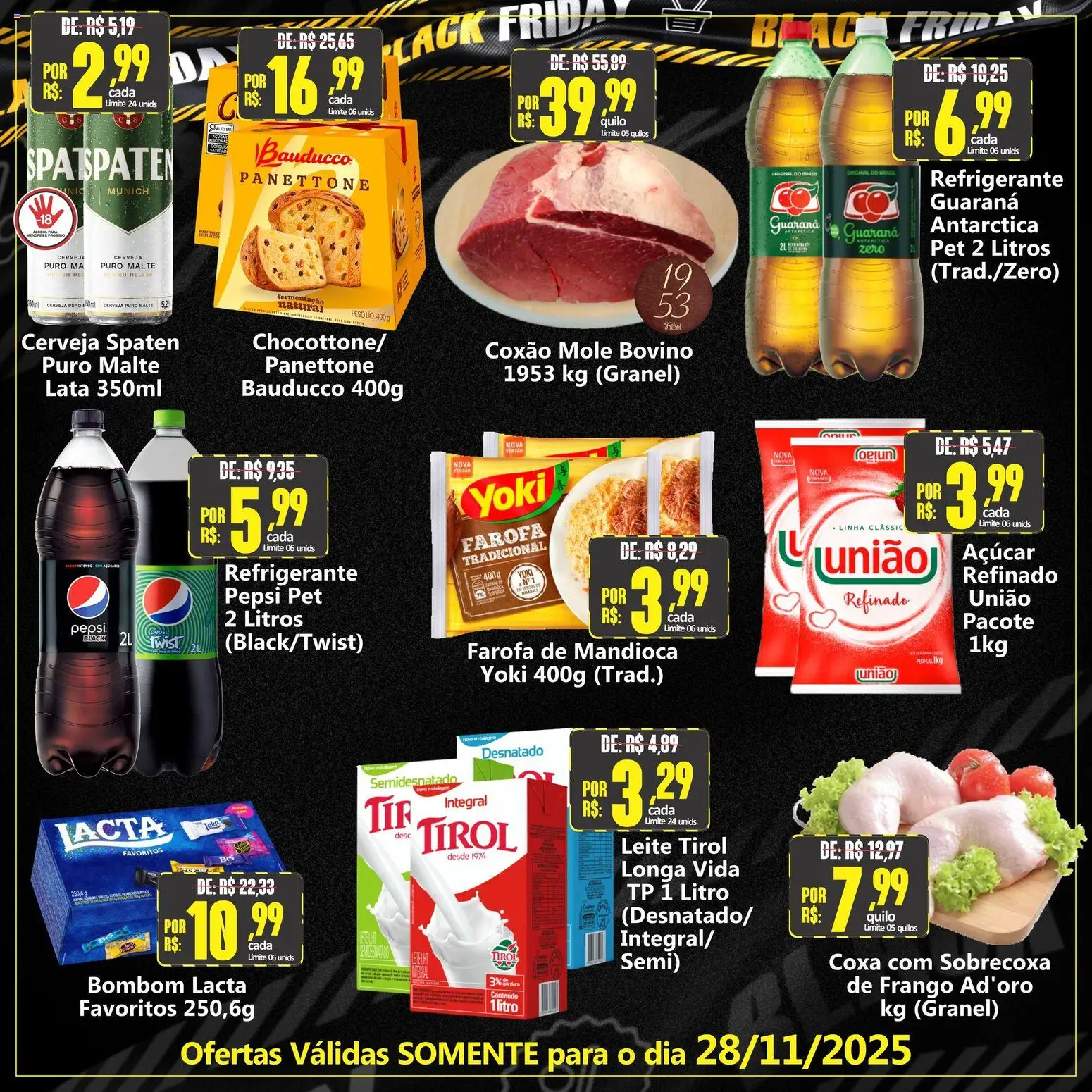 Big Supermercados Folheto - válido de 28.11.2025 | Página: 2 | Produtos: Mandioca, Leite, Açúcar, Refrigerante
