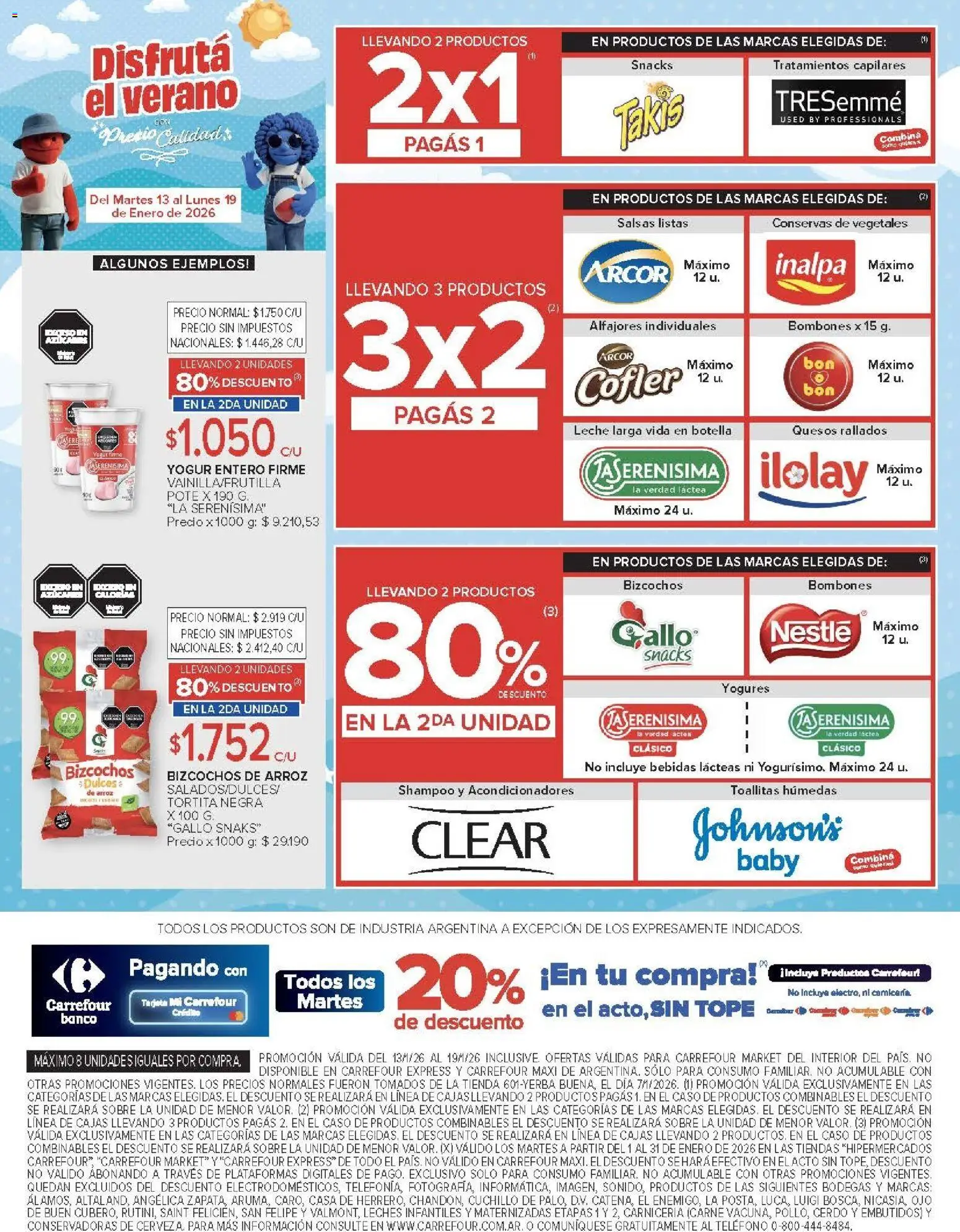 Carrefour Market catálogo │ válido desde el 13.01.2026 | Página: 5 | Productos: Botella, Leche, Arroz, Bizcochos