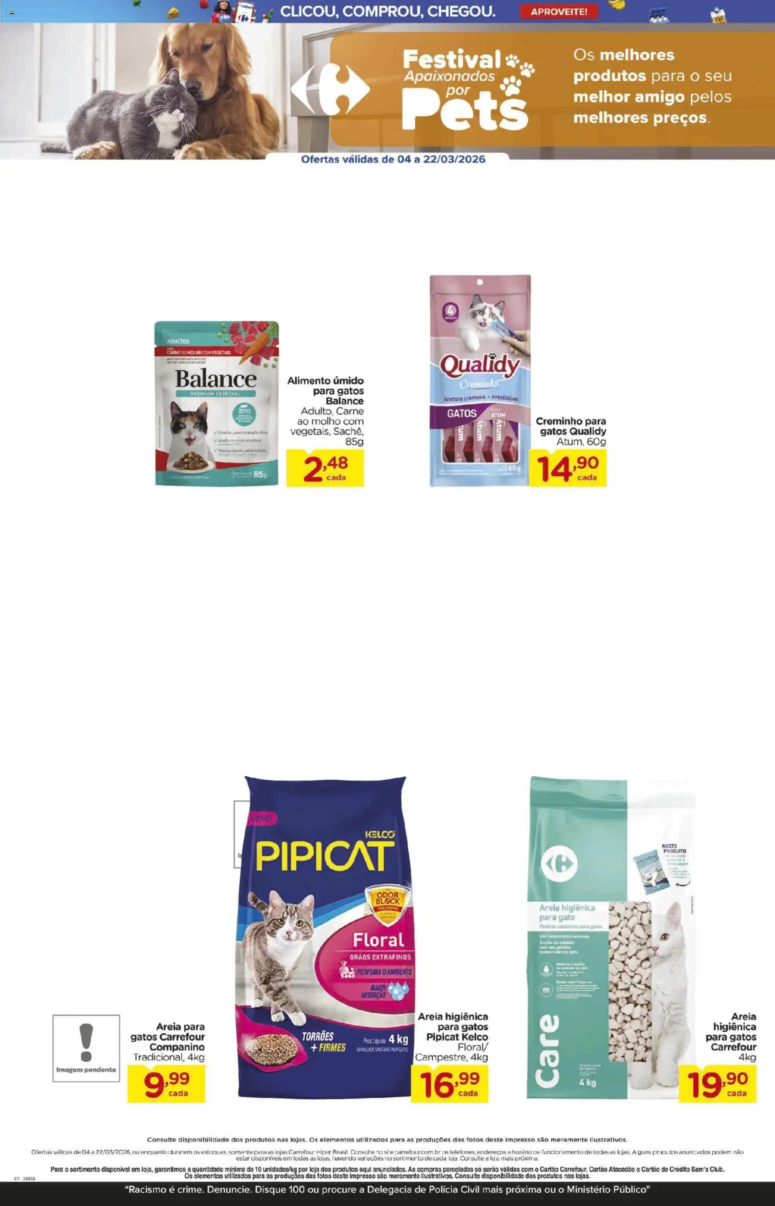 Carrefour Folheto - válido de 04.03.2026 | Página: 4 | Produtos: Areia, Alimento úmido, Carne, Atum