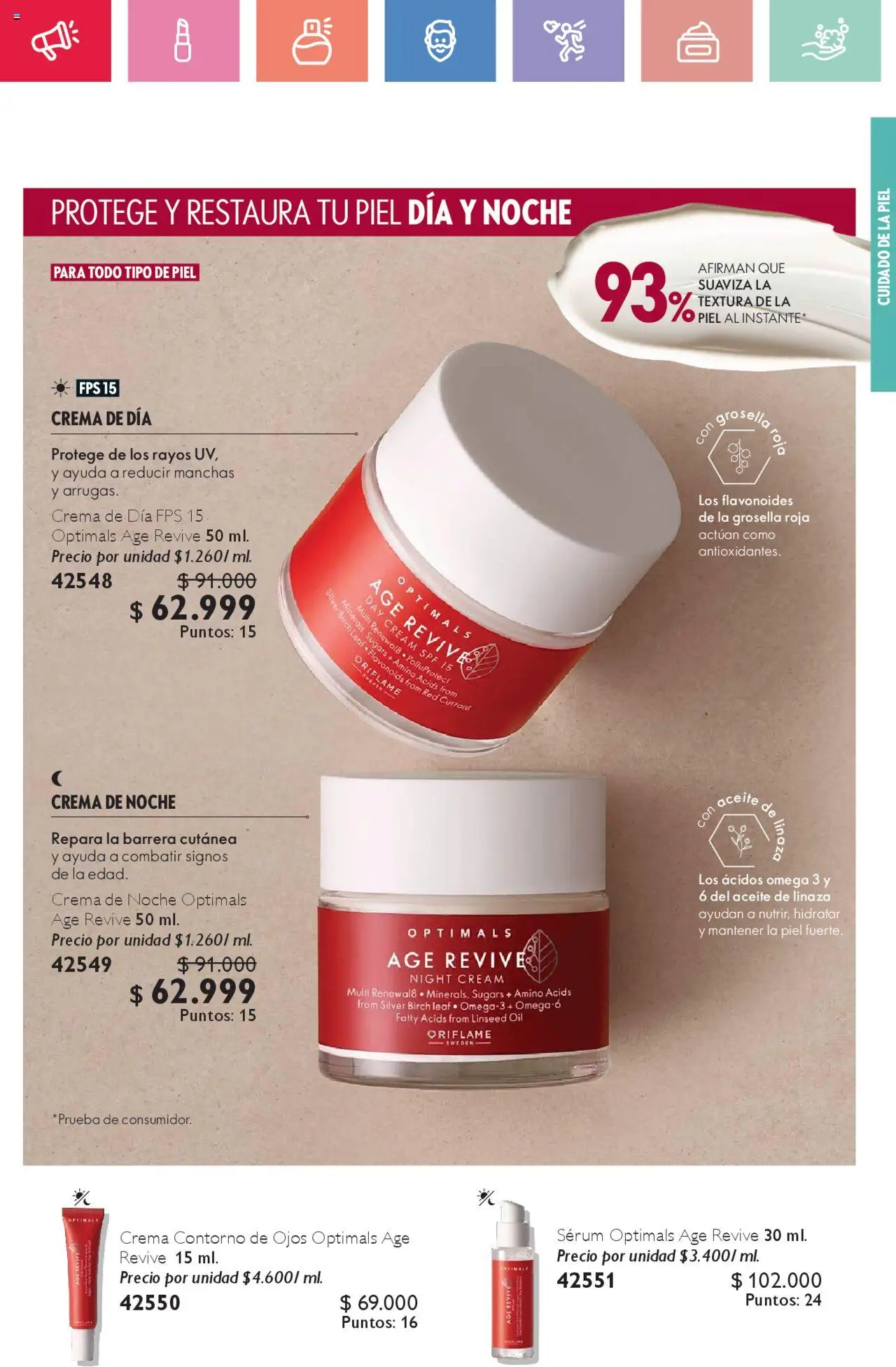 Oriflame revista - valida desde el 02.08.2025 | Página: 53 | Productos: Crema, Serum, Contorno de ojos, Aceite