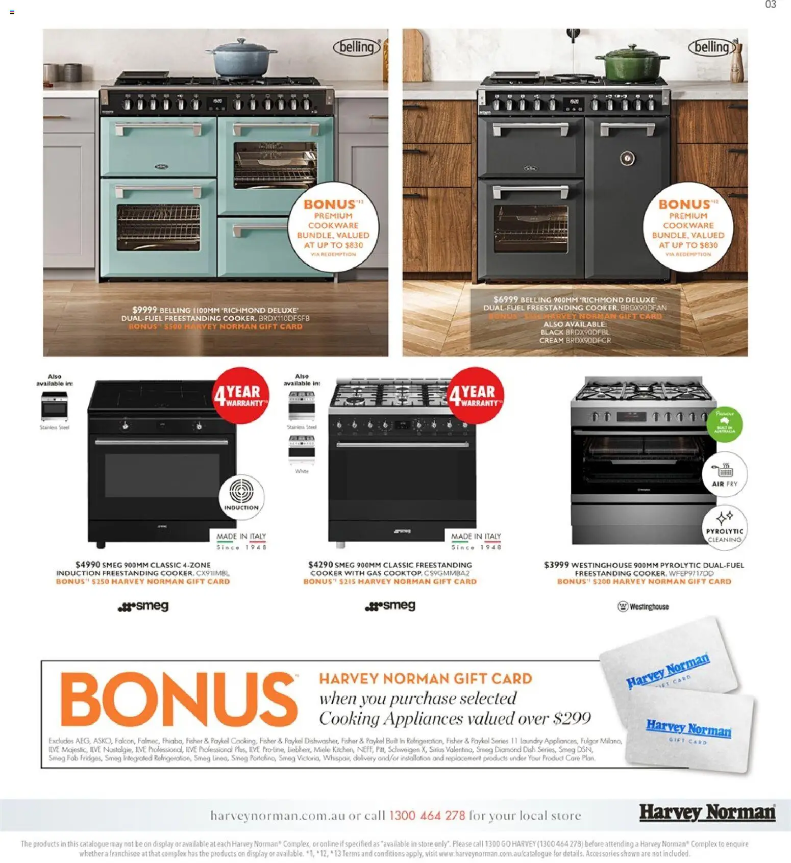 Harvey Norman catalogue - valid from 29.04.2026 | Page: 3 | Products: Diamond, Cookware, Cream, Laundry