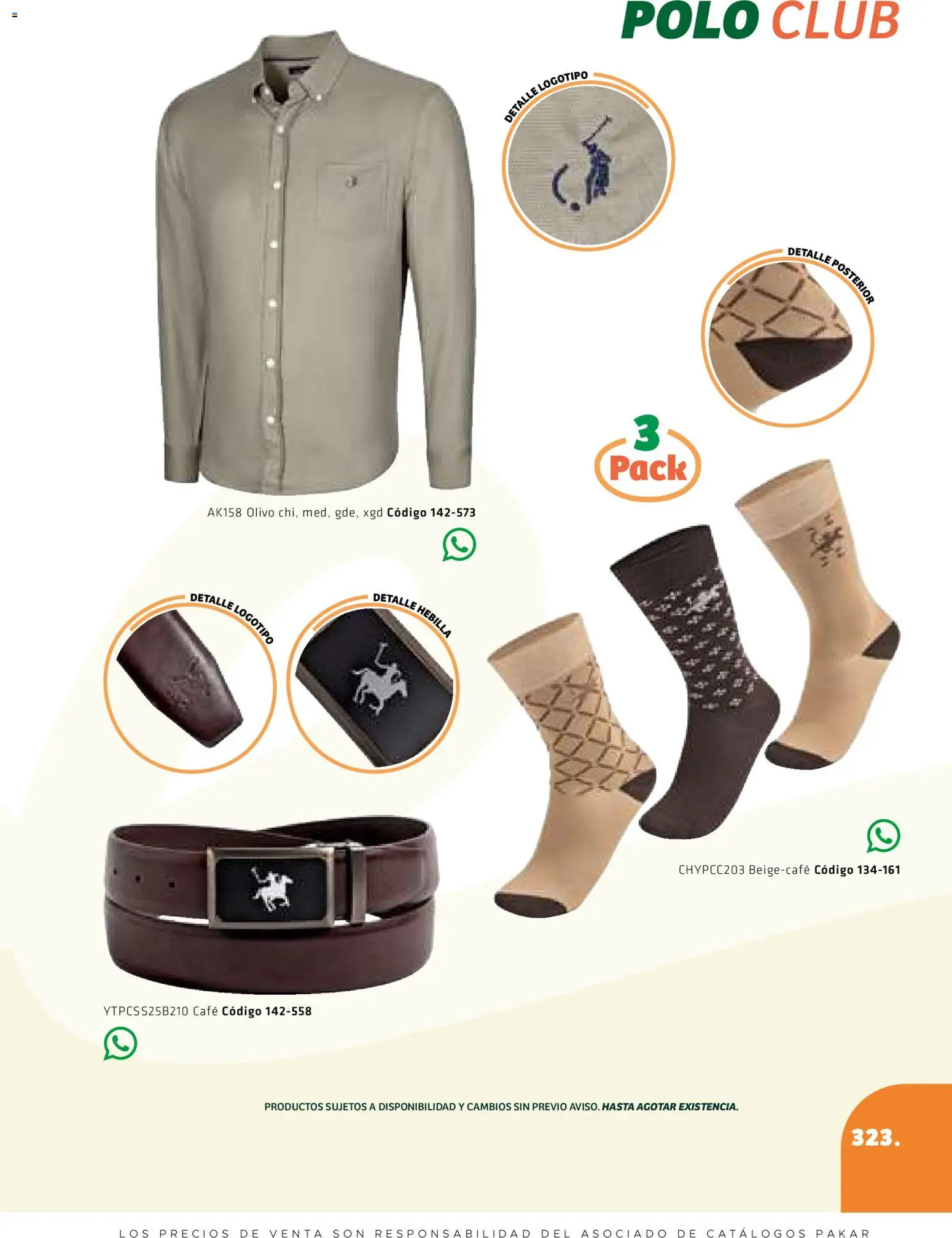 Nuevas ofertas de SC Pakar válidas en toda la República Mexicana desde el 27.02.2026. ¡Encuentra las mejores ofertas en SC Pakar catálogo Premium Men Tomo 1! | Página: 323 | Productos: Café, Hebilla