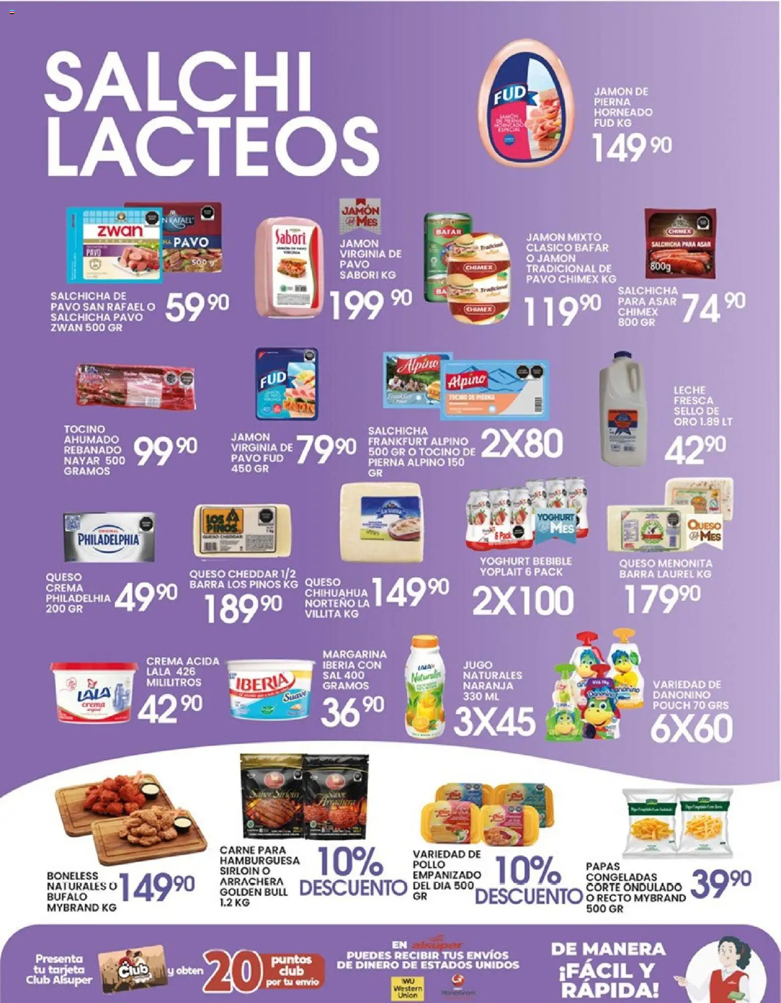 Nuevas ofertas de Alsuper válidas en toda la República Mexicana desde el 24.04.2026. ¡Encuentra las mejores ofertas en Alsuper folleto Casas Grandes! | Página: 3 | Productos: Pollo, Crema, Jugo, Margarina