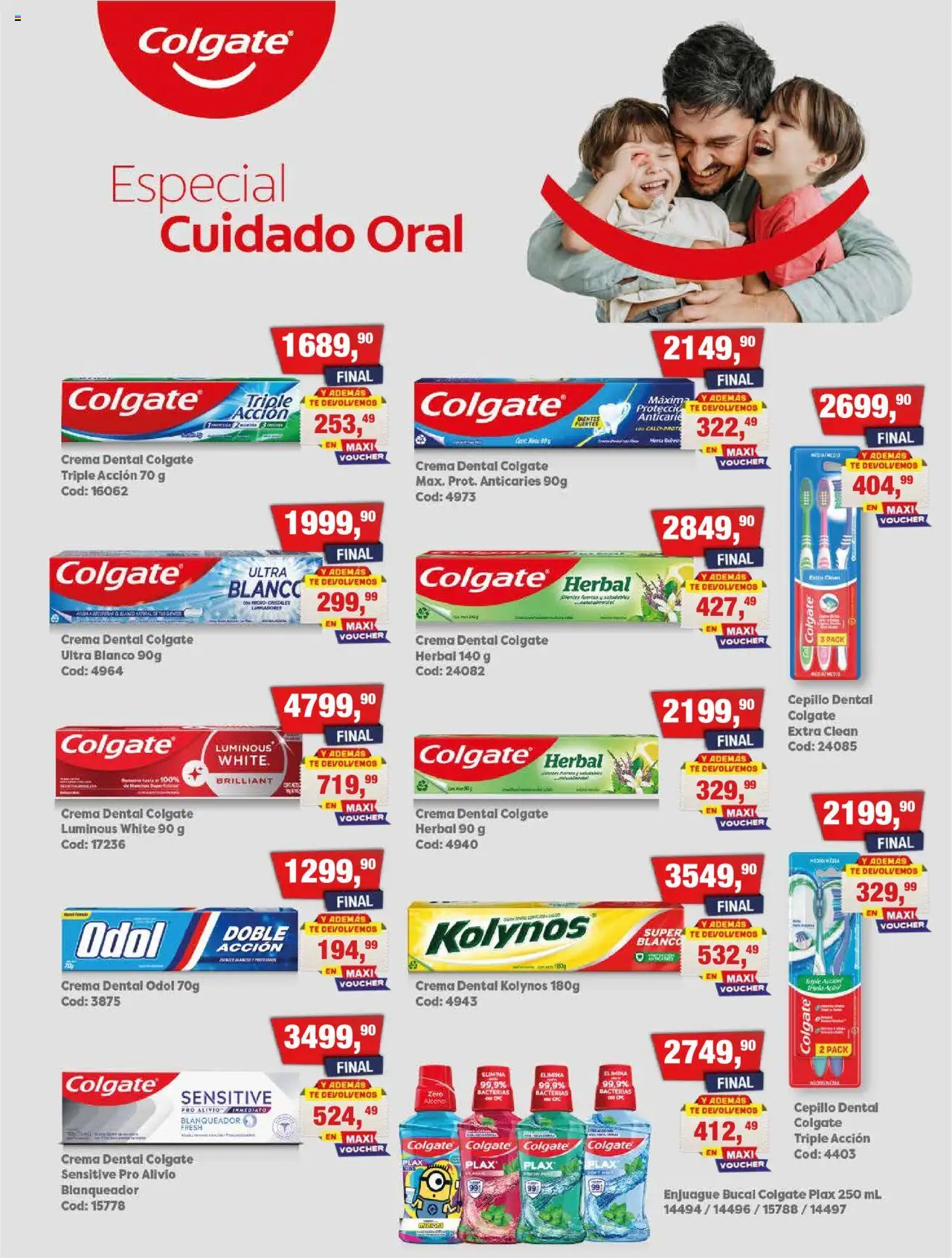 Maxiconsumo ofertas │ válido desde el 13.10.2025 | Página: 28 | Productos: Cepillo, Enjuague bucal, Té, Crema