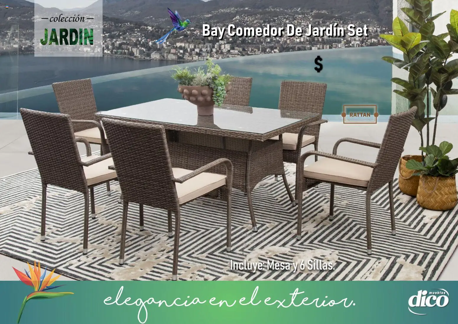 Nuevas ofertas de Muebles Dico válidas en toda la República Mexicana desde el 14.04.2026. ¡Encuentra las mejores ofertas en Muebles Dico catálogo Coleccion Jardin! | Página: 11 | Productos: Mesa