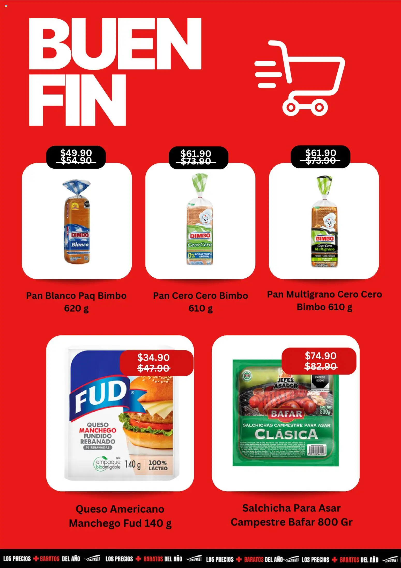 Nuevas ofertas de Alsuper válidas en toda la República Mexicana desde el 13.11.2025. ¡Encuentra las mejores ofertas en Alsuper Buen Fin! | Página: 3 | Productos: Salchicha, Queso, Pan