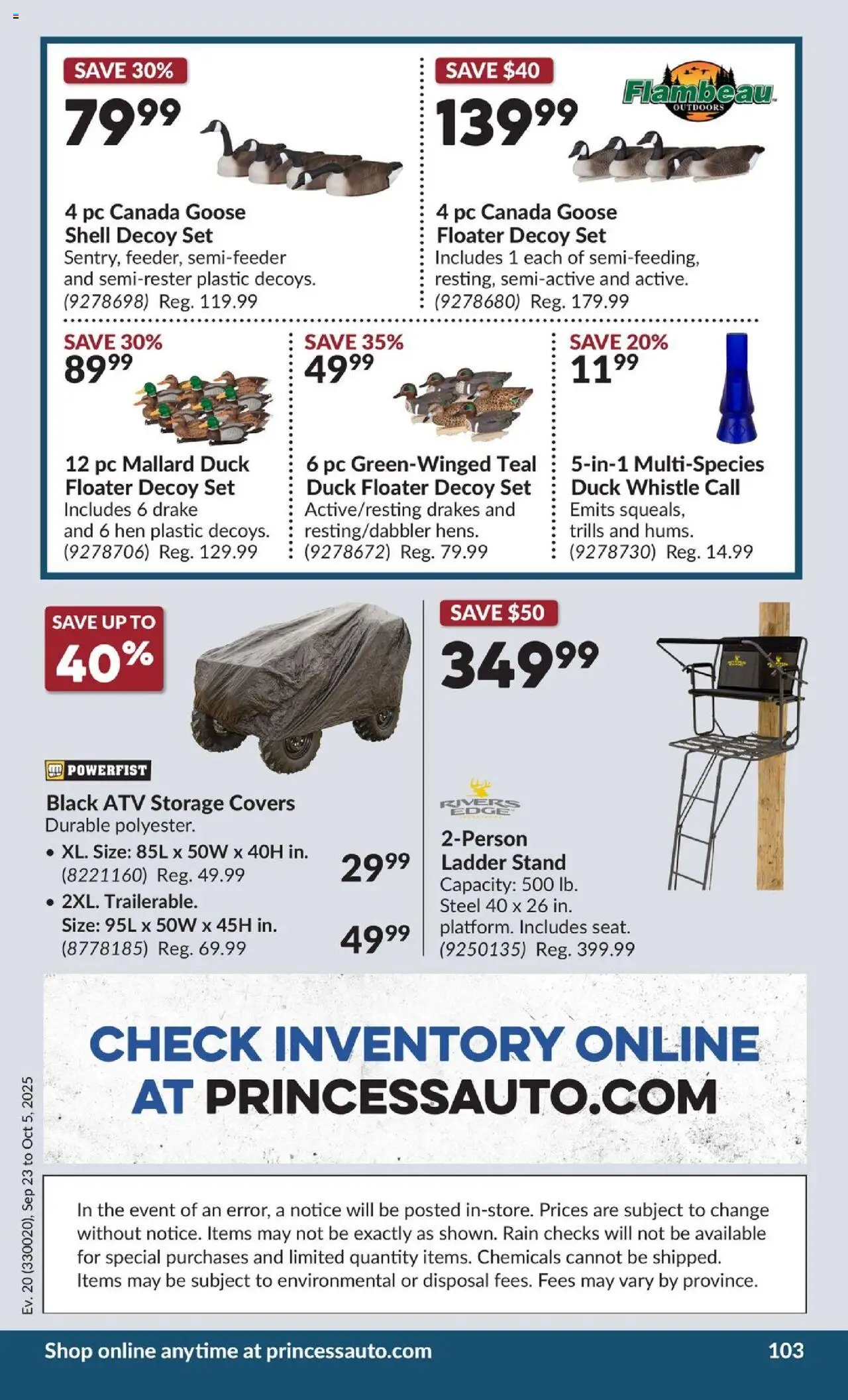 Princess Auto flyer valid from 23.09.2025 | Page: 109 | Products: PC