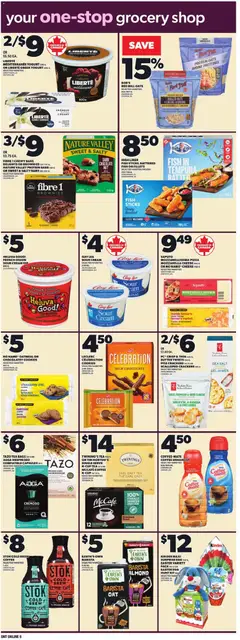 Preview of Zehrs weekly flyer / circulaire from shop Zehrs valid from 19.03.2026 | Page: 13 | Products: Fish, Tea, Milk, Butter