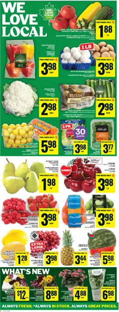 Food Basics flyer valid from 24.07.2025 | Page: 7 | Products: Strawberries, Salad, Potatoes, Tomatoes