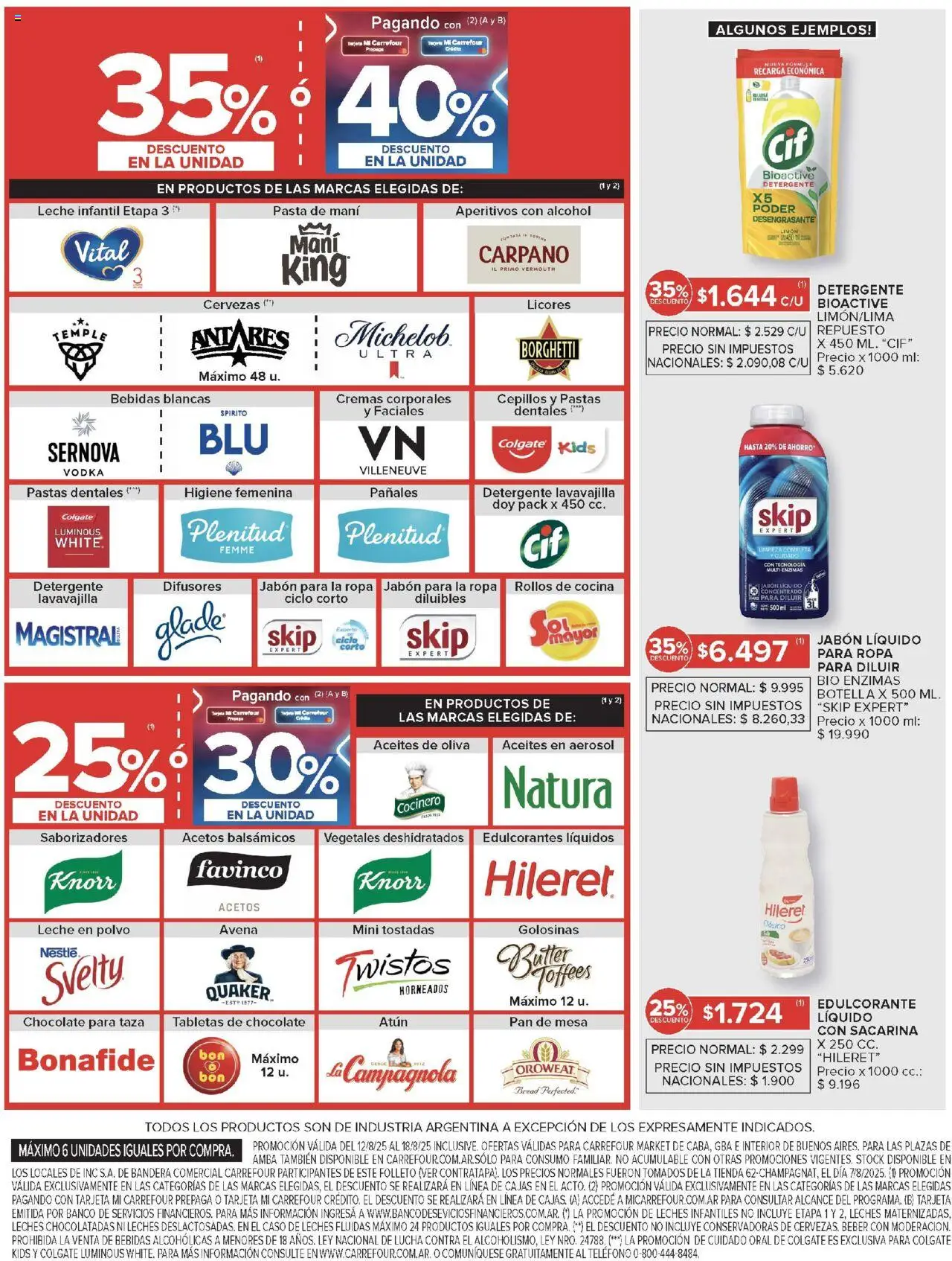 Carrefour Market catálogo - CABA │ válido desde el 12.08.2025 | Página: 8 | Productos: Limón, Leche, Golosinas, Pasta