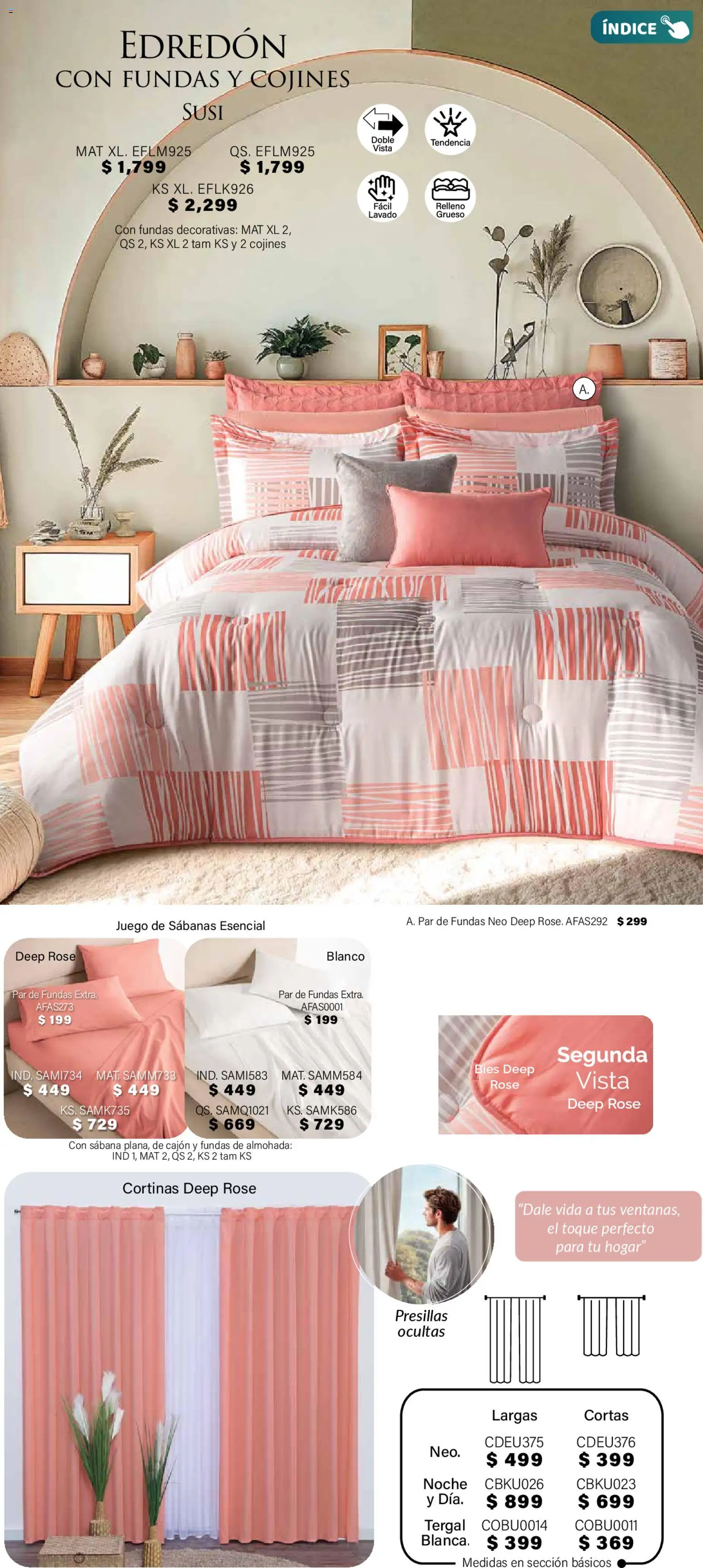 Nuevas ofertas de Colchas Concord válidas en toda la República Mexicana desde el 01.11.2025. ¡Encuentra las mejores ofertas en Colchas Concord Buen Fin! | Página: 121 | Productos: Juego, Almohada, Sabanas, Cortinas