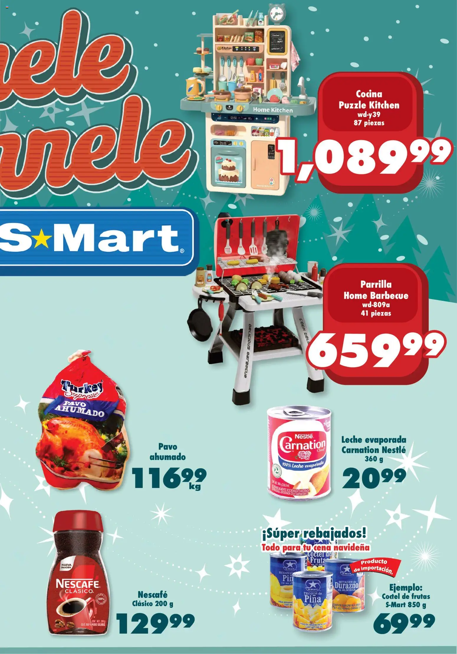 Nuevas ofertas de S-Mart válidas en toda la República Mexicana desde el 16.12.2025. ¡Encuentra las mejores ofertas en S-Mart folleto Monterrey! | Página: 3 | Productos: Durazno, Leche, Pizza, Cocina