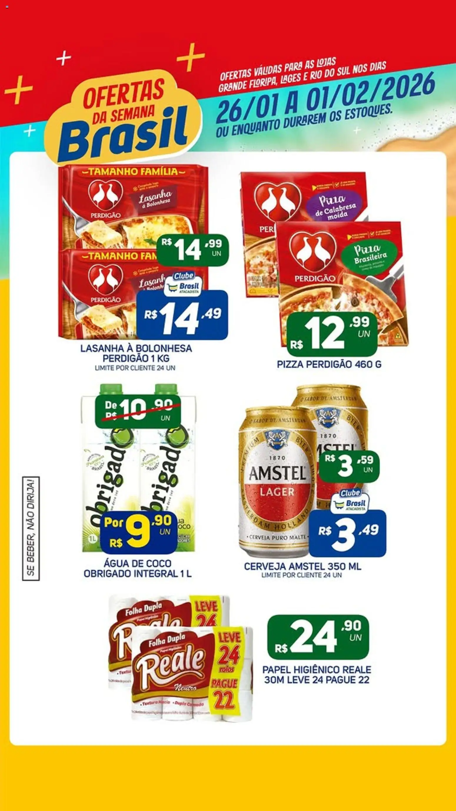 Brasil Atacadista Folheto - válido de 26.01.2026 | Página: 4 | Produtos: Coco, Água de coco, Cerveja, Papel higiênico