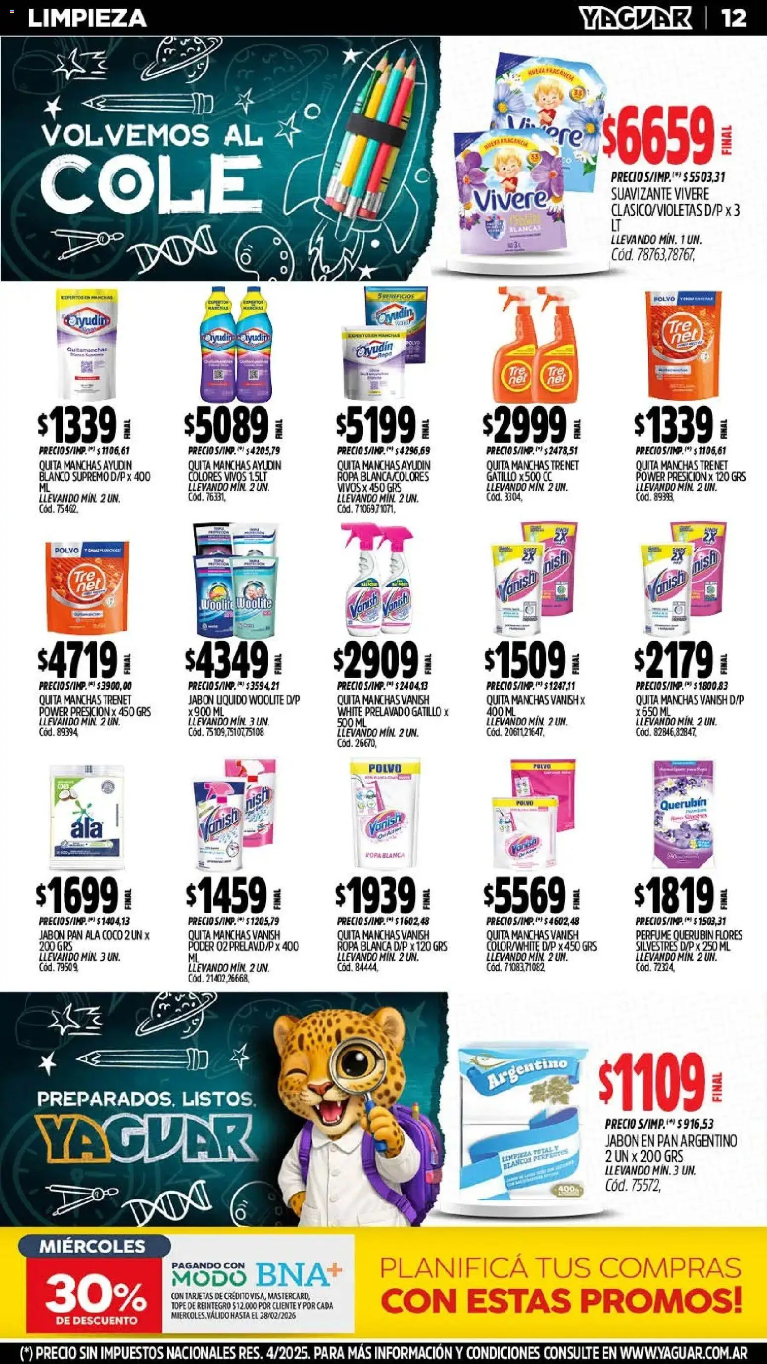 Yaguar - Oferta Semanal Chaco │ válido desde el 23.02.2026 | Página: 11 | Productos: Jabón líquido, Jabón, Quitamanchas, Ropa