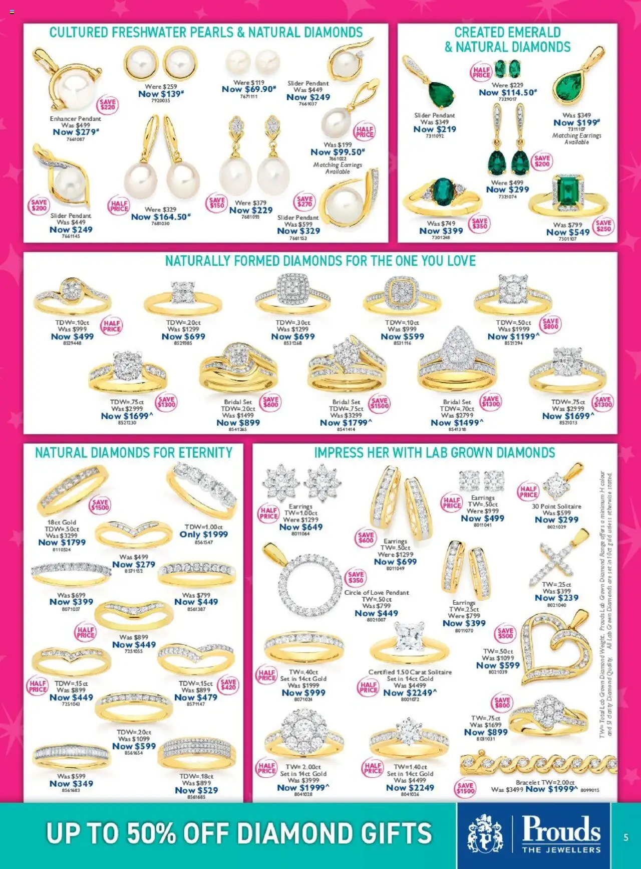Prouds The Jewellers catalogue - valid from 13.10.2025 | Page: 5 | Products: Bracelet, Diamond, Earrings, Pendant