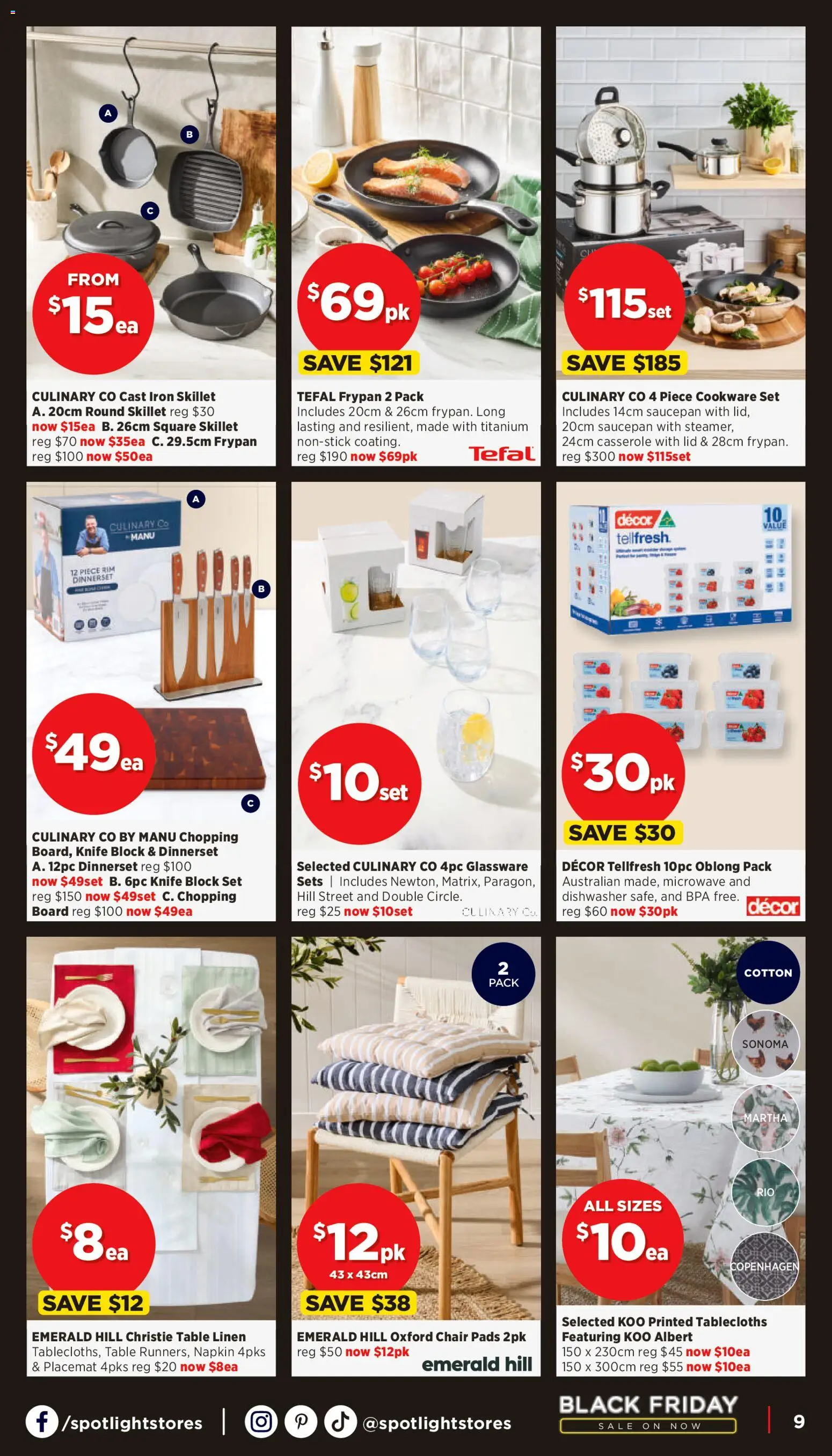 Spotlight catalogue - valid from 24.11.2025 | Page: 9 | Products: Table, Decor, Glassware, Cookware