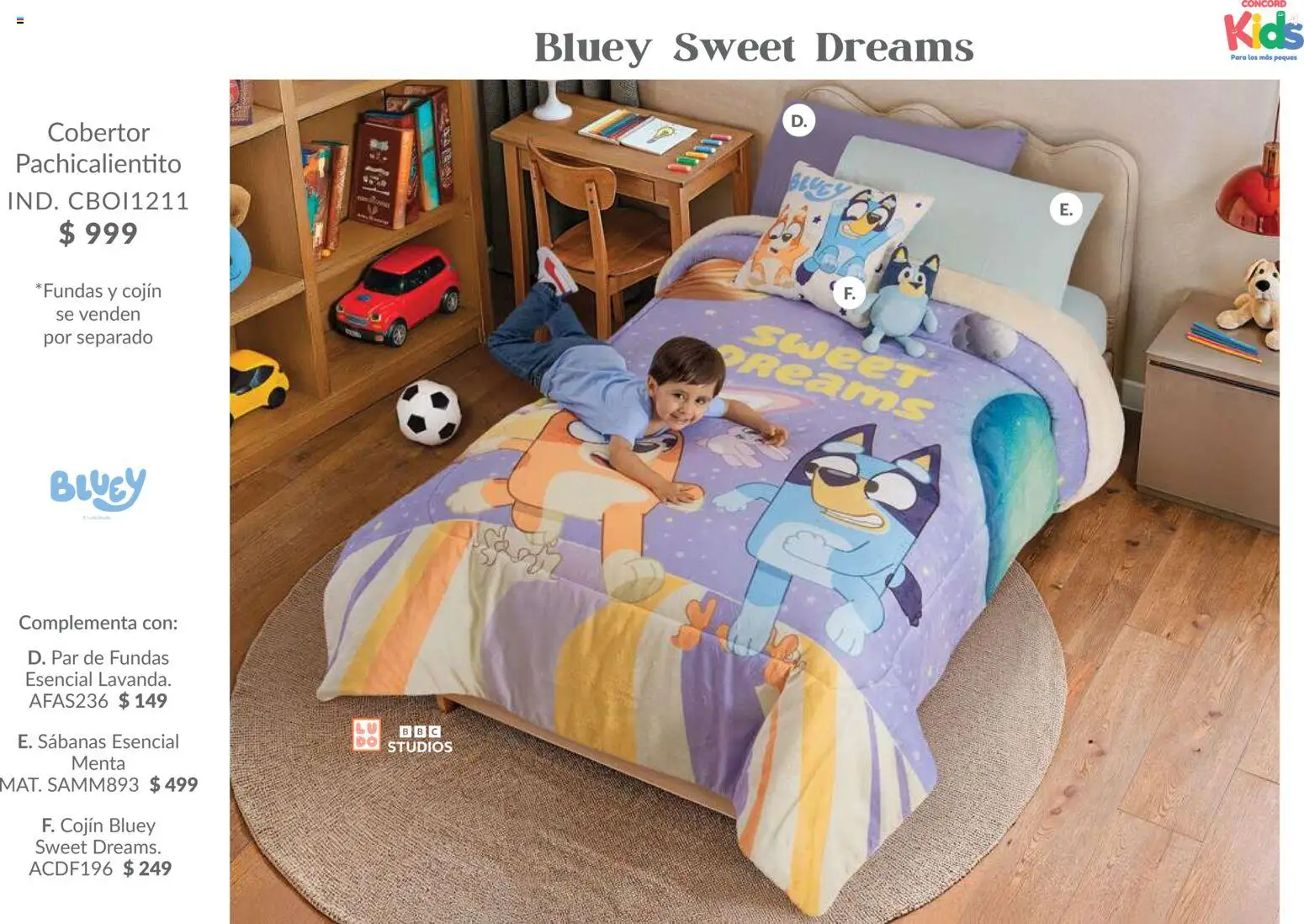Nuevas ofertas de Colchas Concord válidas en toda la República Mexicana desde el 01.02.2026. ¡Encuentra las mejores ofertas en Colchas Concord catálogo Kids! | Página: 71 | Productos: Cobertor, Sabanas