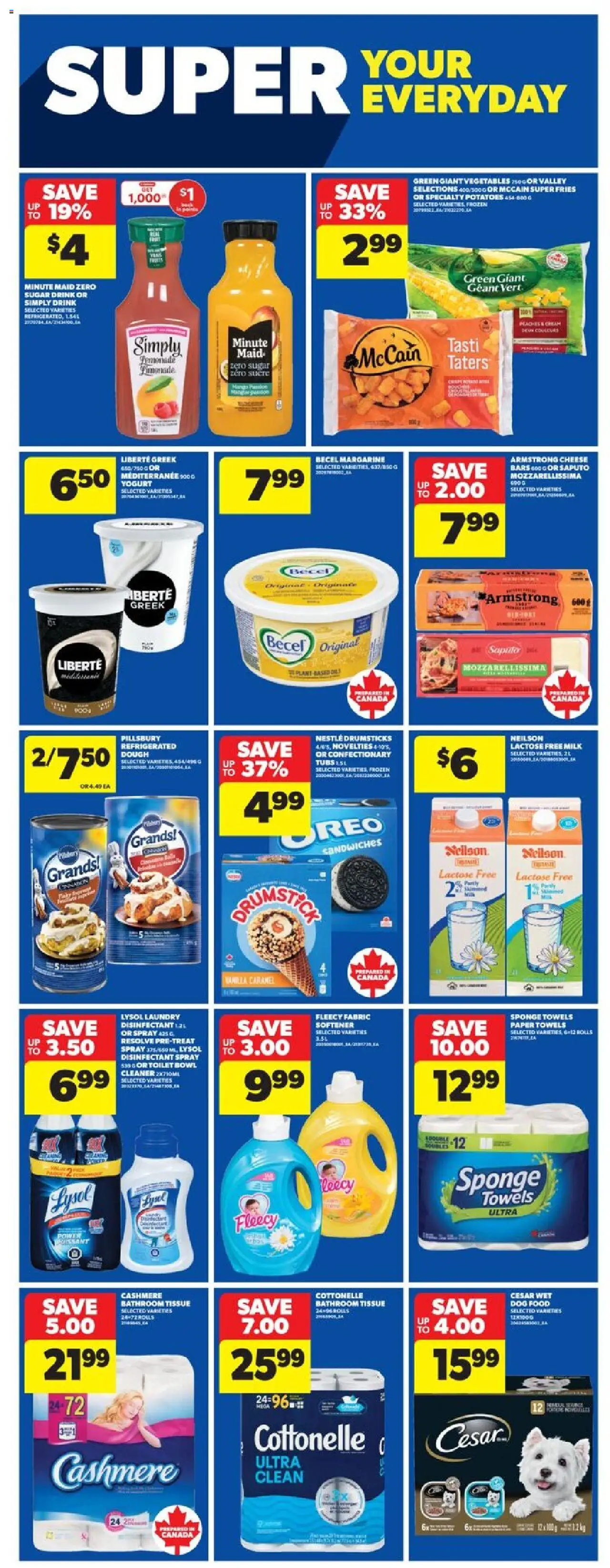 Real Canadian Superstore flyer valid from 25.09.2025 | Page: 25 | Products: Cream, Potatoes, Milk, Yogurt