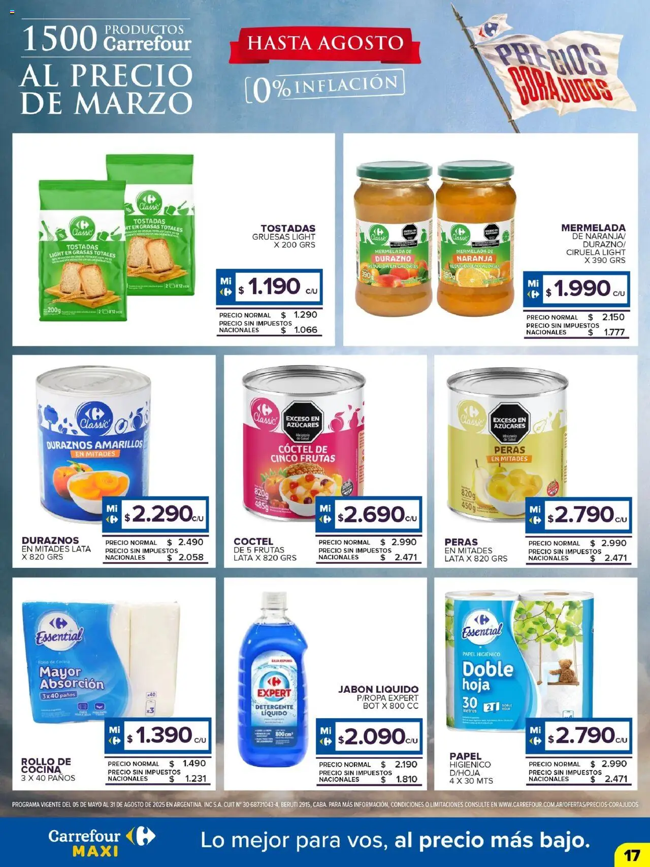 Carrefour Maxi catálogo │ válido desde el 10.06.2025 | Página: 17 | Productos: Papel higiénico, Jabón líquido, Detergente, Mermelada
