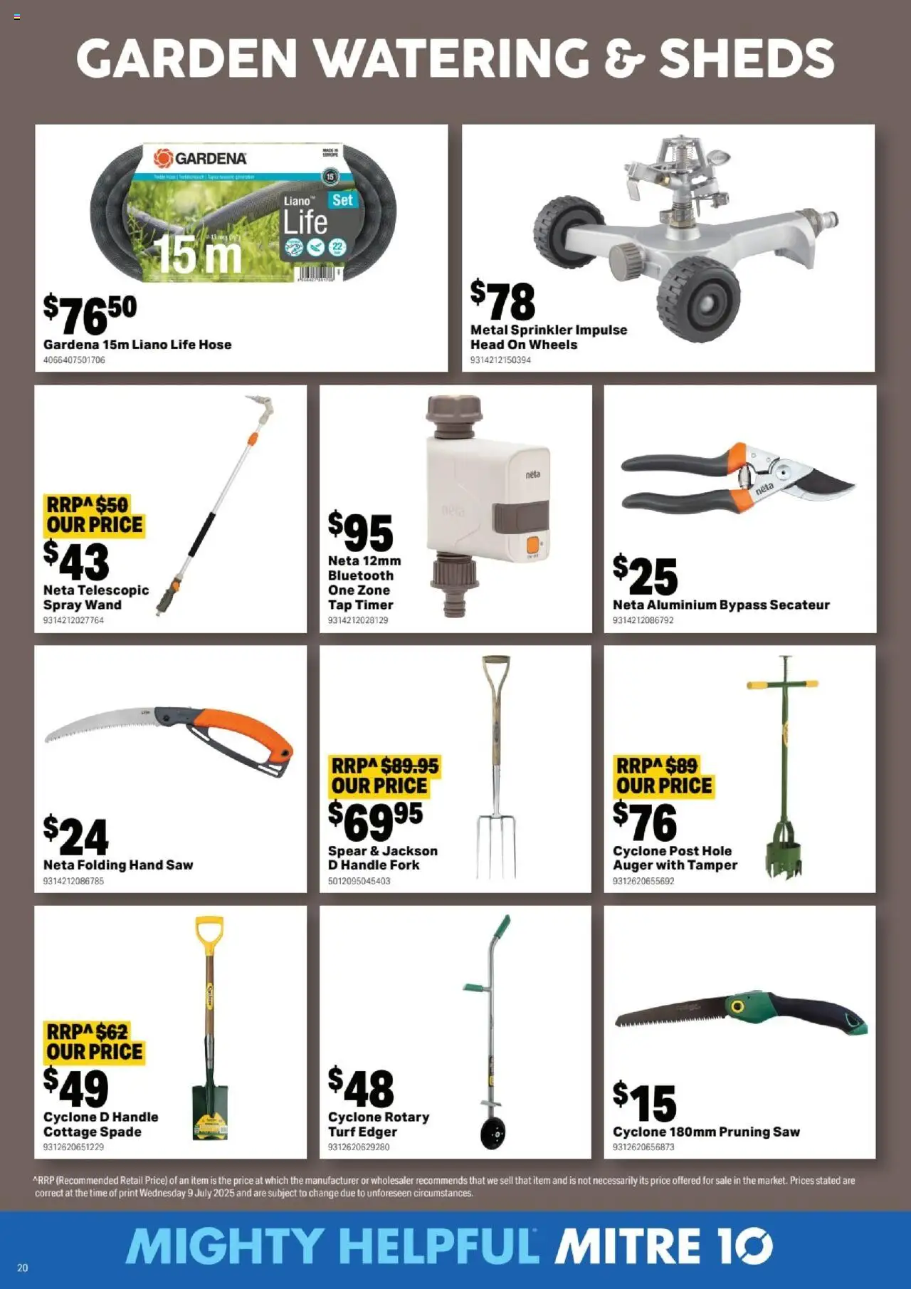 Mitre 10 catalogue - valid from 13.08.2025 | Page: 20 | Products: Pruning, Saw, Turf, Timer