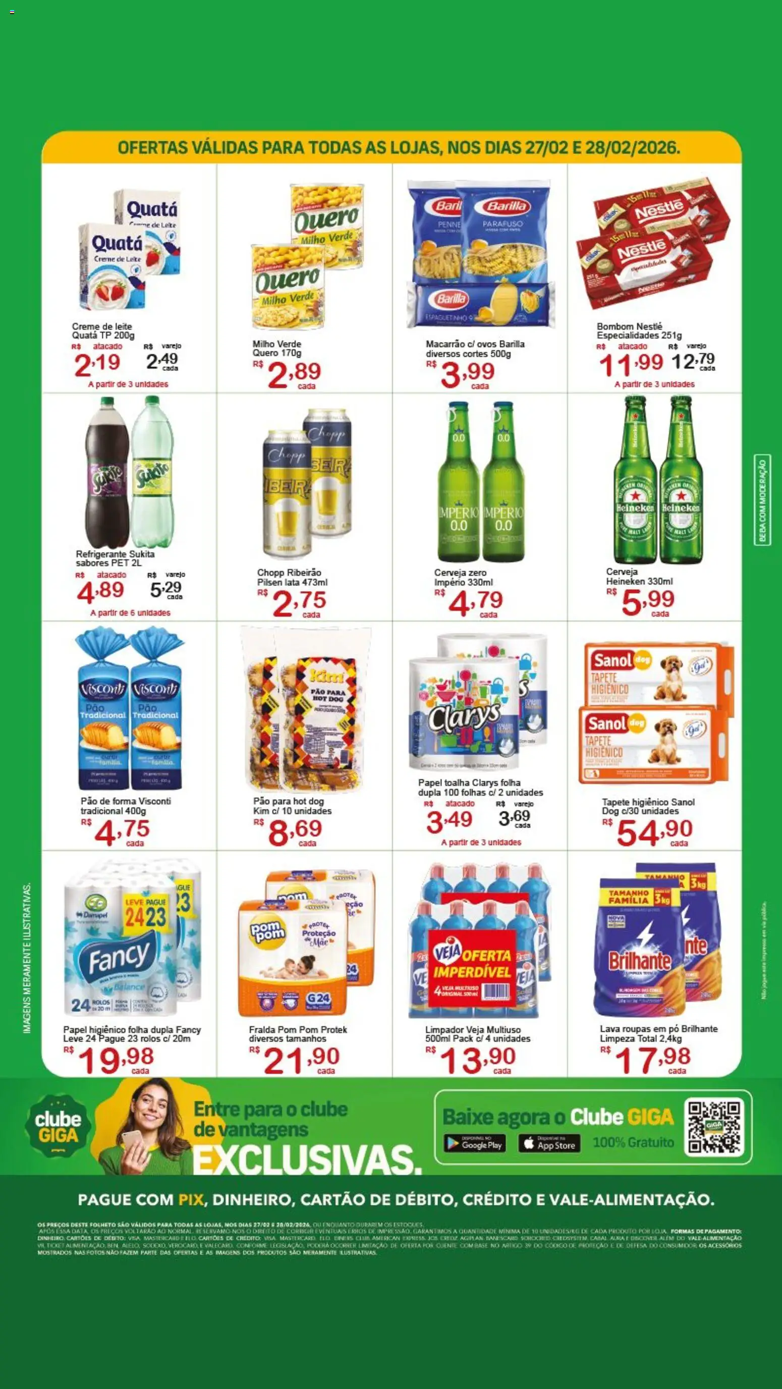 GIGA Atacado Folheto - válido de 27.02.2026 | Página: 2 | Produtos: Pó, Milho verde, Ovos, Bombom