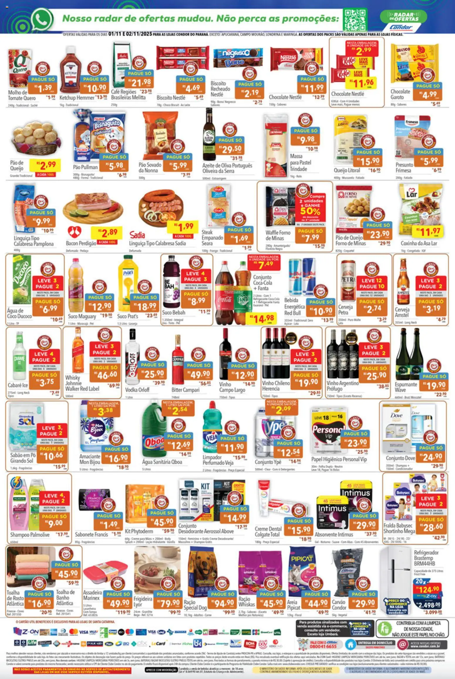 Supermercados Condor Folheto - válido de 01.11.2025 | Página: 2 | Produtos: Forno, Whisky, Girando sol, Bebida