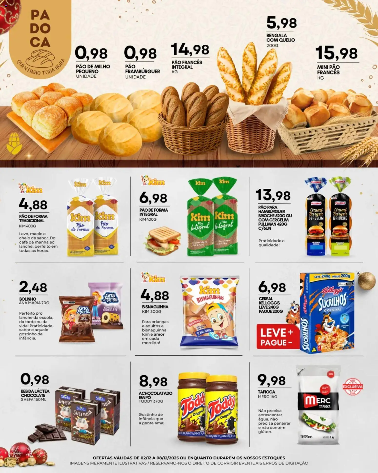 Mercadão Atacadista Folheto - válido de 02.12.2025 | Página: 7 | Produtos: Pó, Queijo, Sucrilhos, Pão francês