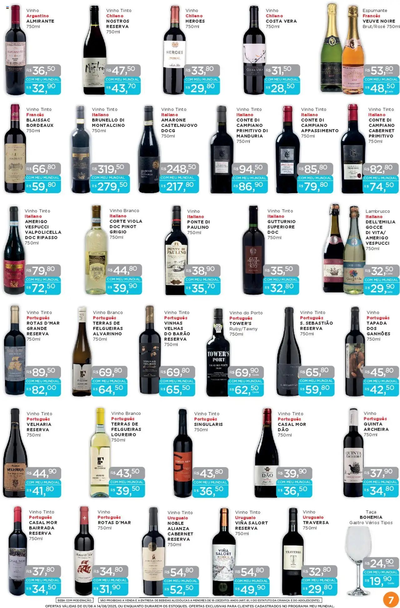 Mundial Folheto - válido de 01.08.2025 | Página: 7 | Produtos: Espumante, Vinho