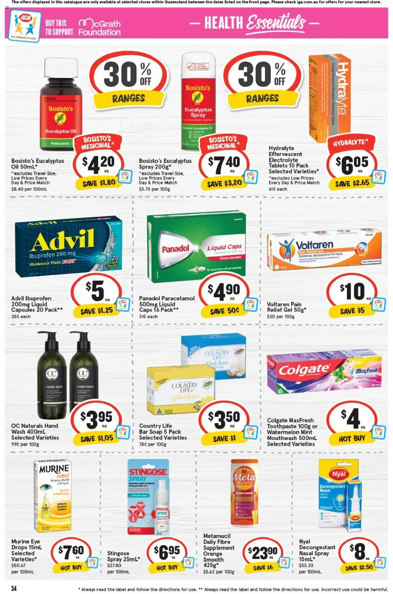 IGA catalogue - valid from 24.09.2025 | Page: 37 | Products: Oil, Watermelon, Nasal spray, Pain relief