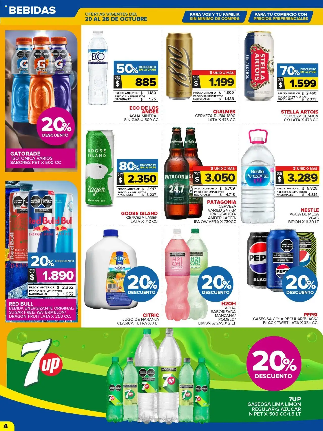 Carrefour Maxi catálogo │ válido desde el 20.10.2025 | Página: 4 | Productos: Mesa, Gaseosa, Pomelo, Jugo