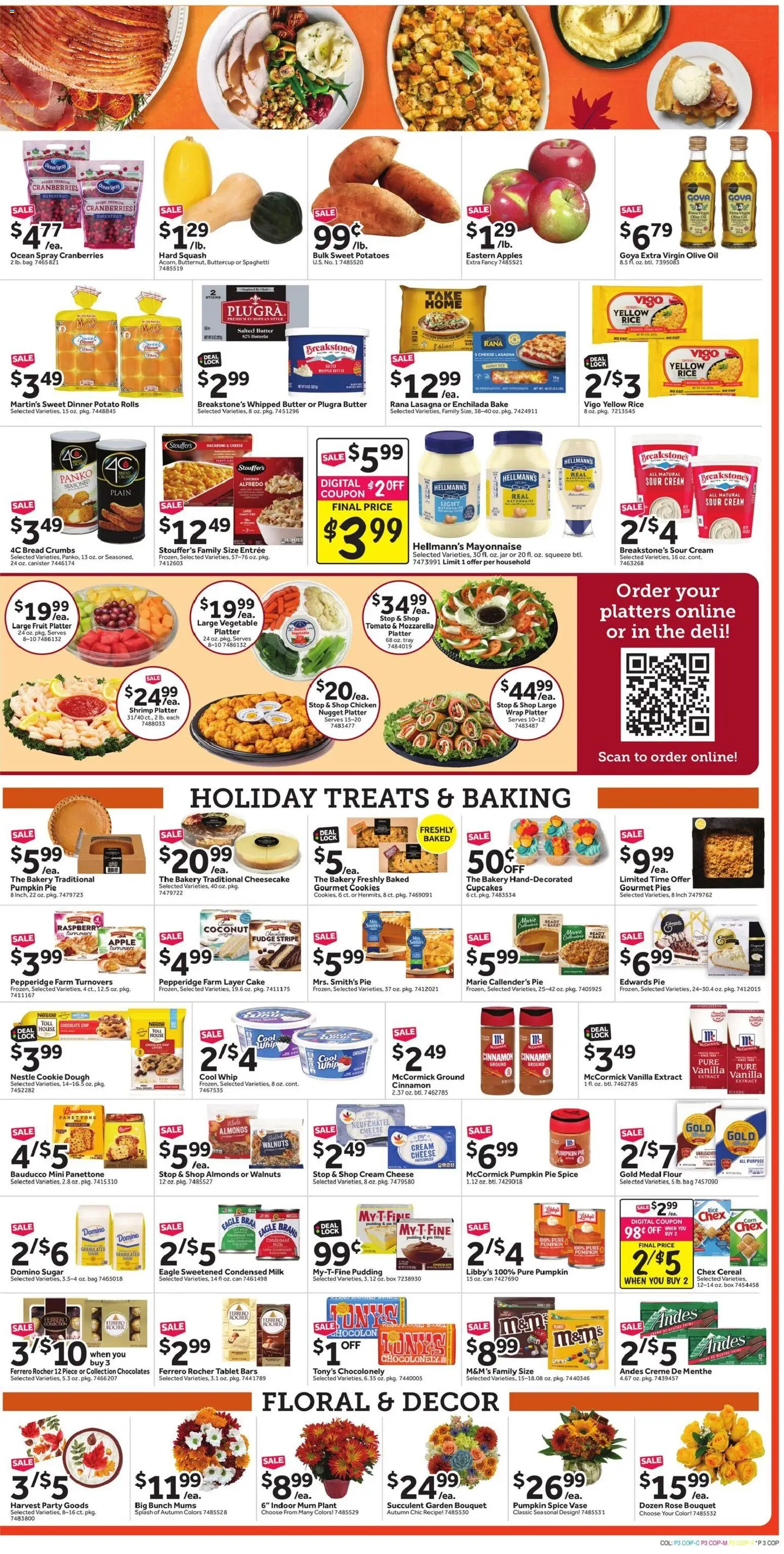 Stop & Shop Weekly Circular - CT - valid from 14.11.2025 | Page: 5 | Products: Vase, Chocolate, Pumpkin Pie, Bag