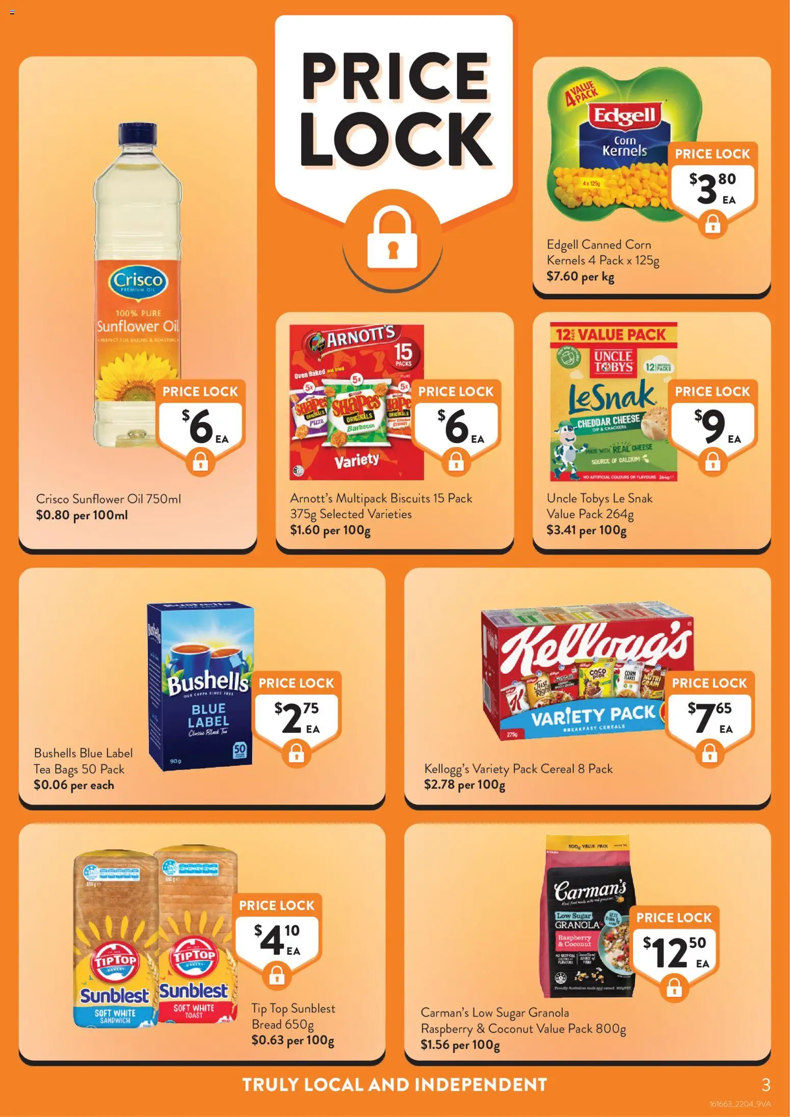 Foodworks catalogue - valid from 22.04.2026 | Page: 3 | Products: Granola, Pizza, Biscuits, Bakery