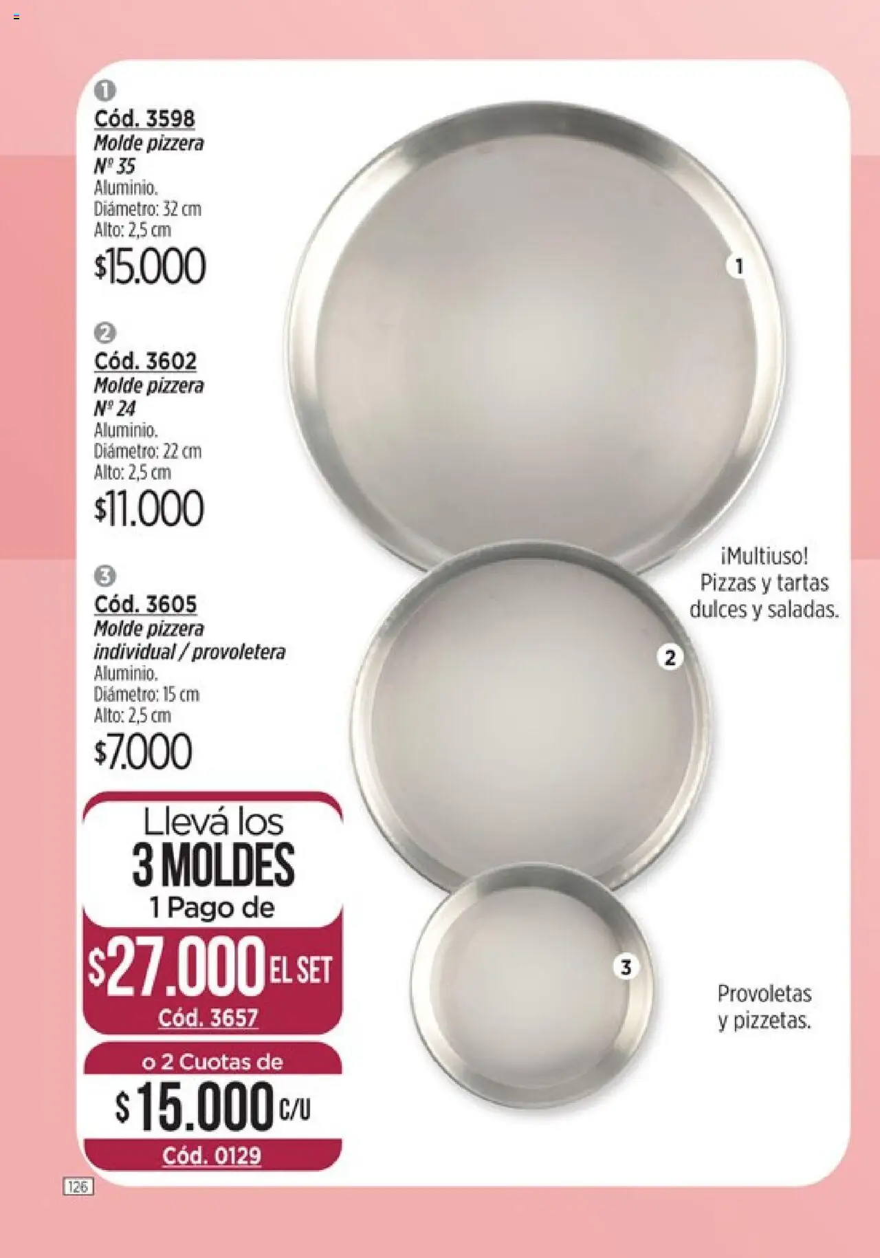 Catálogo Amodil Campaña 12 │ válido desde el 26.06.2025 | Página: 126 | Productos: Pizzera, Molde, Individual