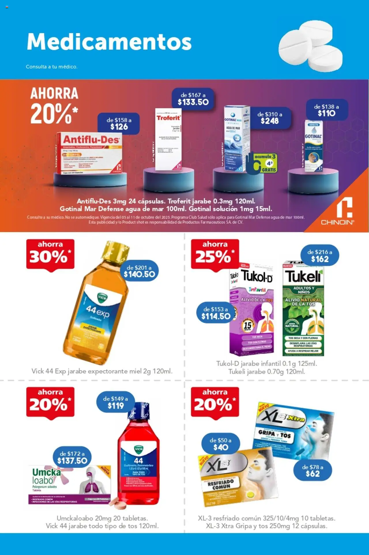 Nuevas ofertas de Farmacia San Pablo válidas en toda la República Mexicana desde el 05.10.2025. ¡Encuentra las mejores ofertas en Farmacia San Pablo - Catálogo! | Página: 2 | Productos: Agua, Antigripal, Shot, Tableta