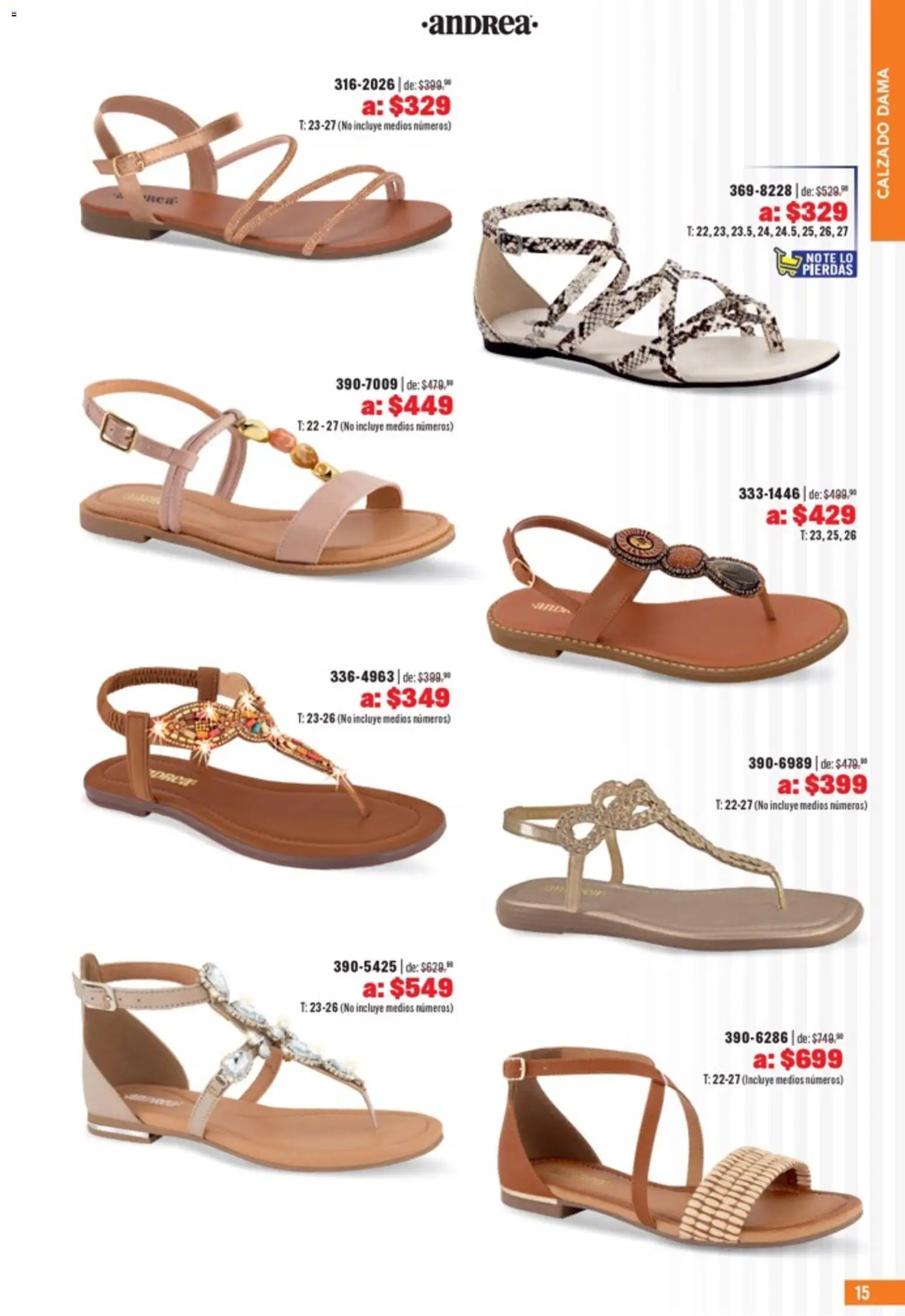 Nuevas ofertas de Andrea válidas en toda la República Mexicana desde el 05.04.2026. ¡Encuentra las mejores ofertas en Andrea catálogo Outlet! | Página: 15