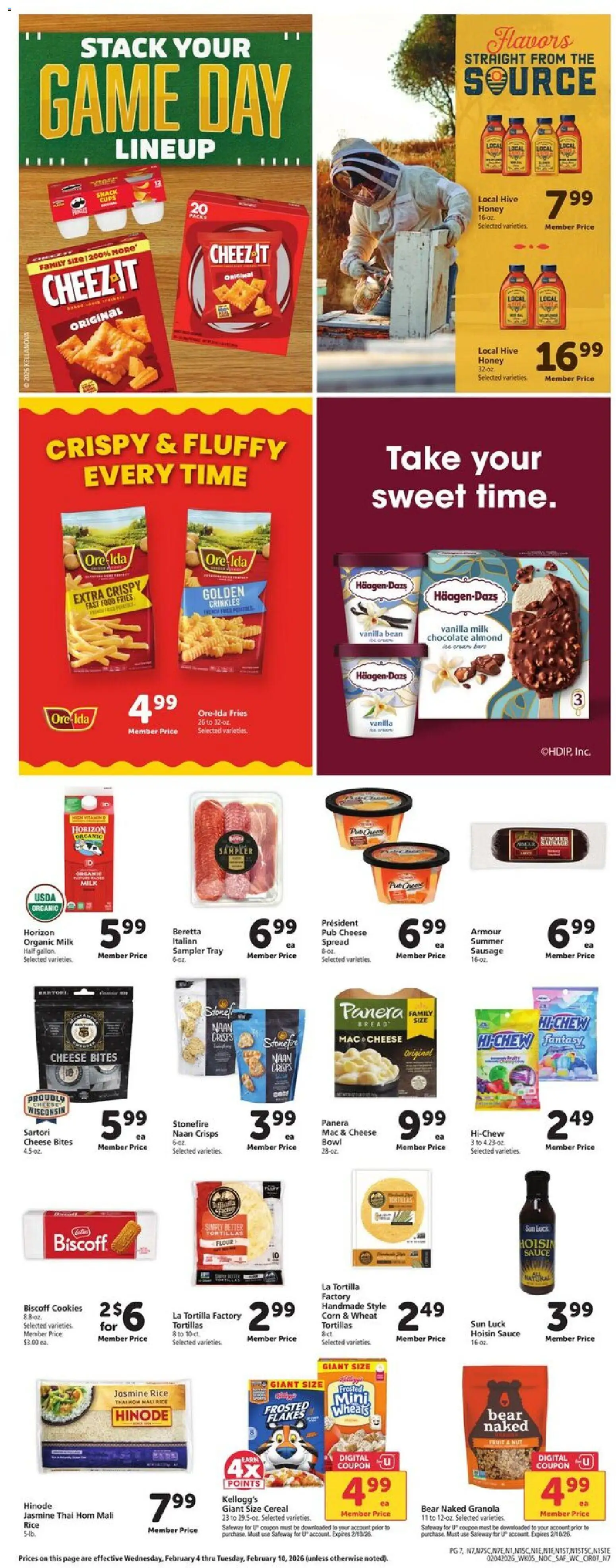 Safeway Weekly Ad - valid from 04.02.2026 | Page: 9 | Products: Milk, Chocolate, Cookies, Game