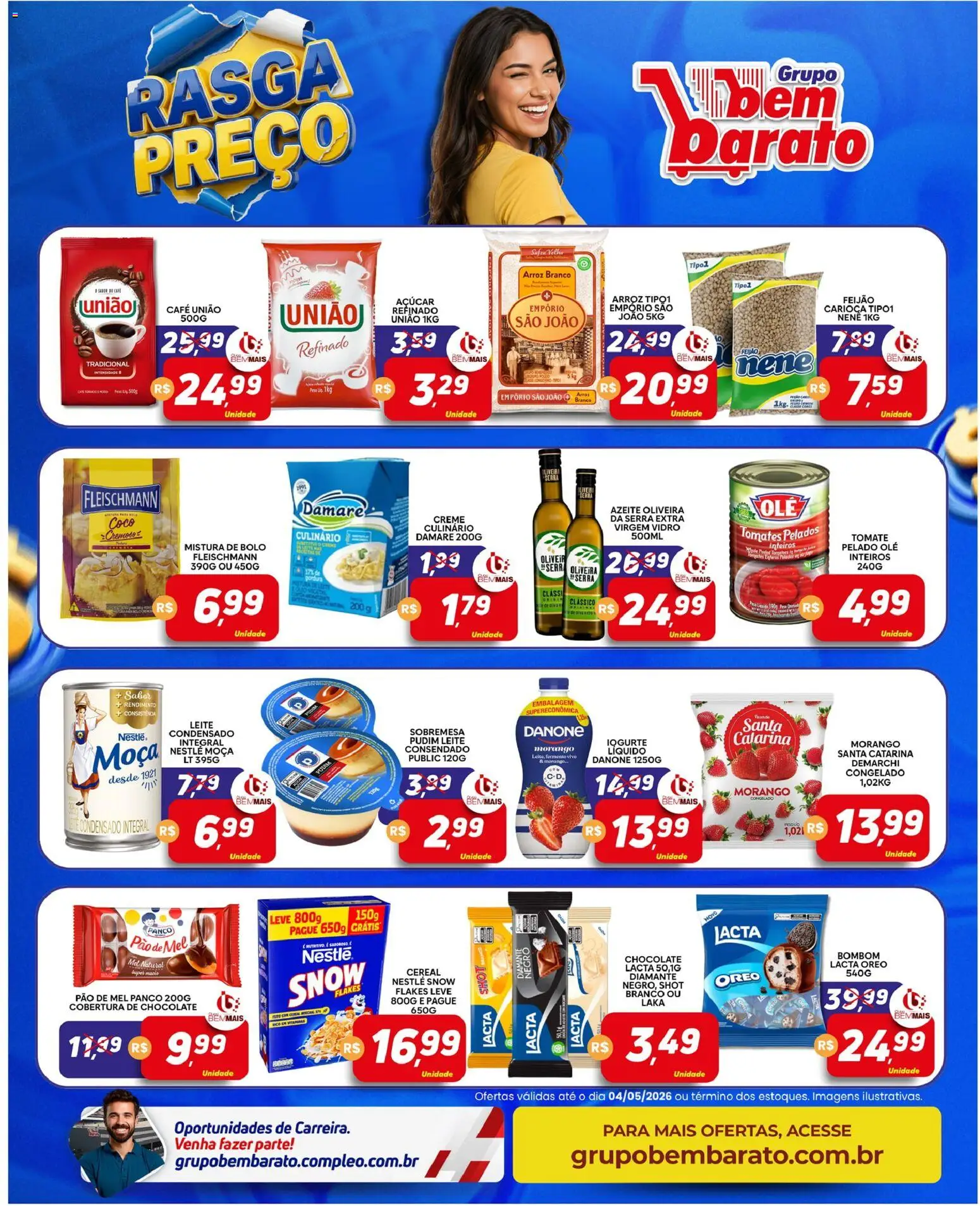 Supermercado Bem Barato Folheto - válido de 28.04.2026 | Página: 3 | Produtos: Coco, Feijão, Tomates, Arroz
