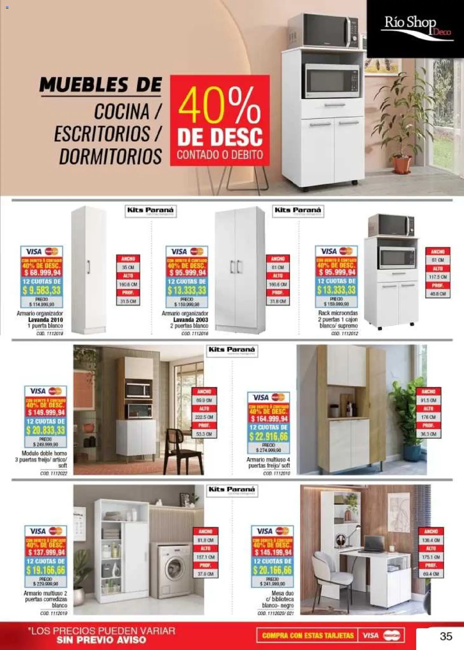 Río Shop Deco catálogo │ válido desde el 02.02.2026 | Página: 35 | Productos: Organizador, Cocina, Biblioteca, Microondas