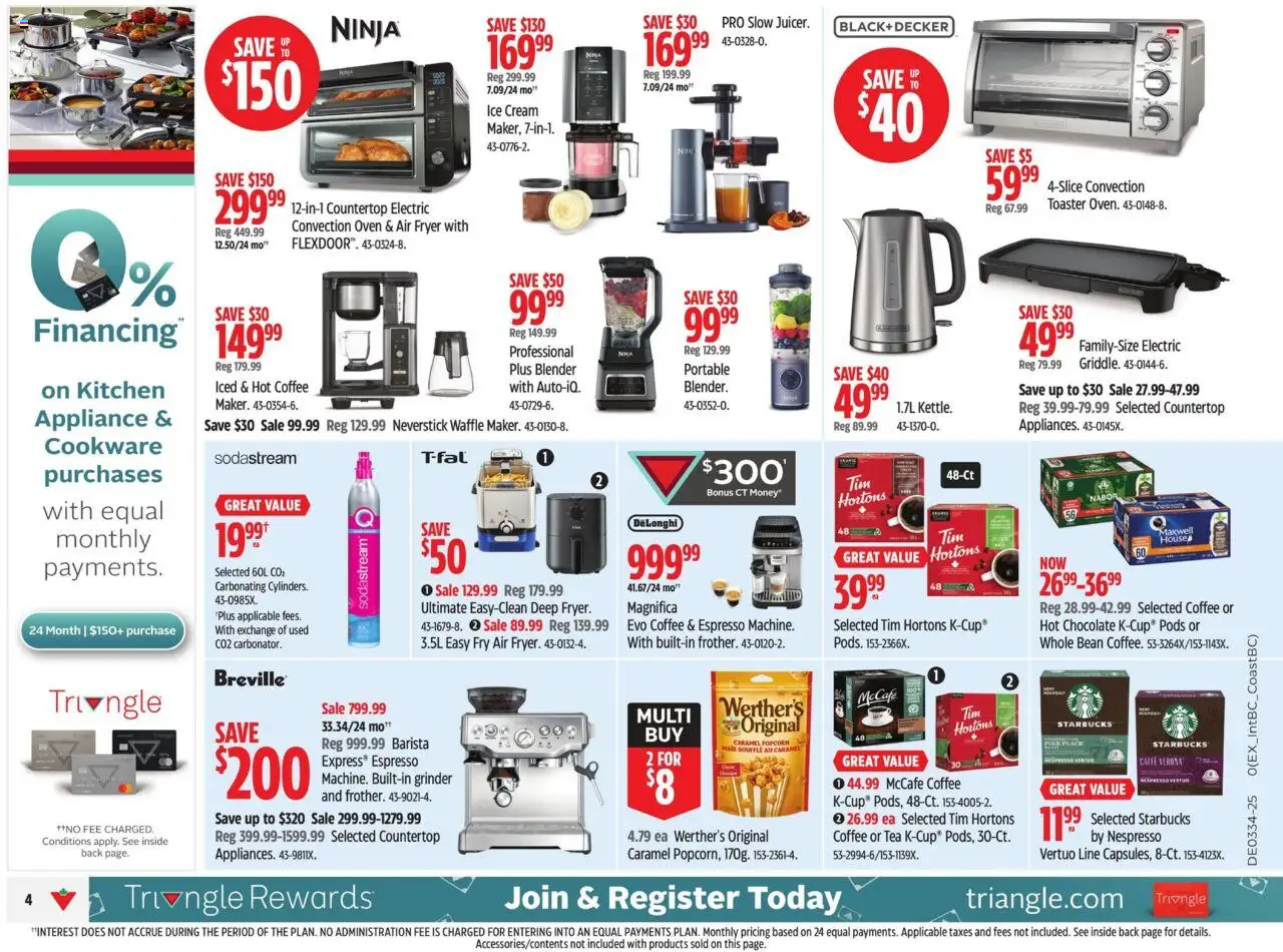 Canadian Tire flyer valid from 14.08.2025 | Page: 5 | Products: Cream, Oven, Grinder, Chocolate
