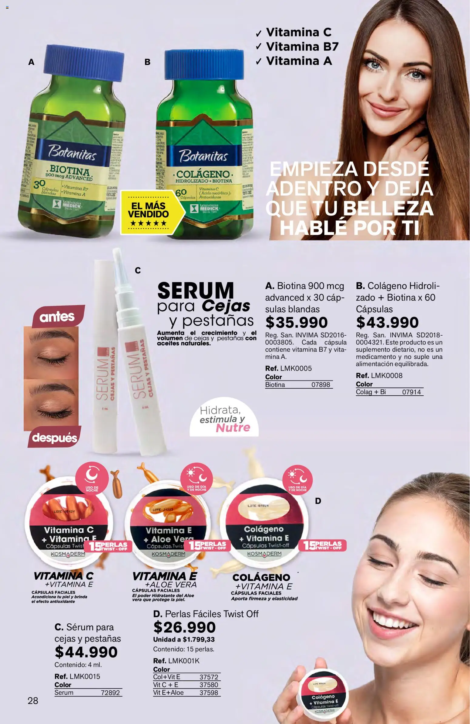 Leonisa revista - valida desde el 16.03.2026 | Página: 28 | Productos: Serum, Loción tonificante