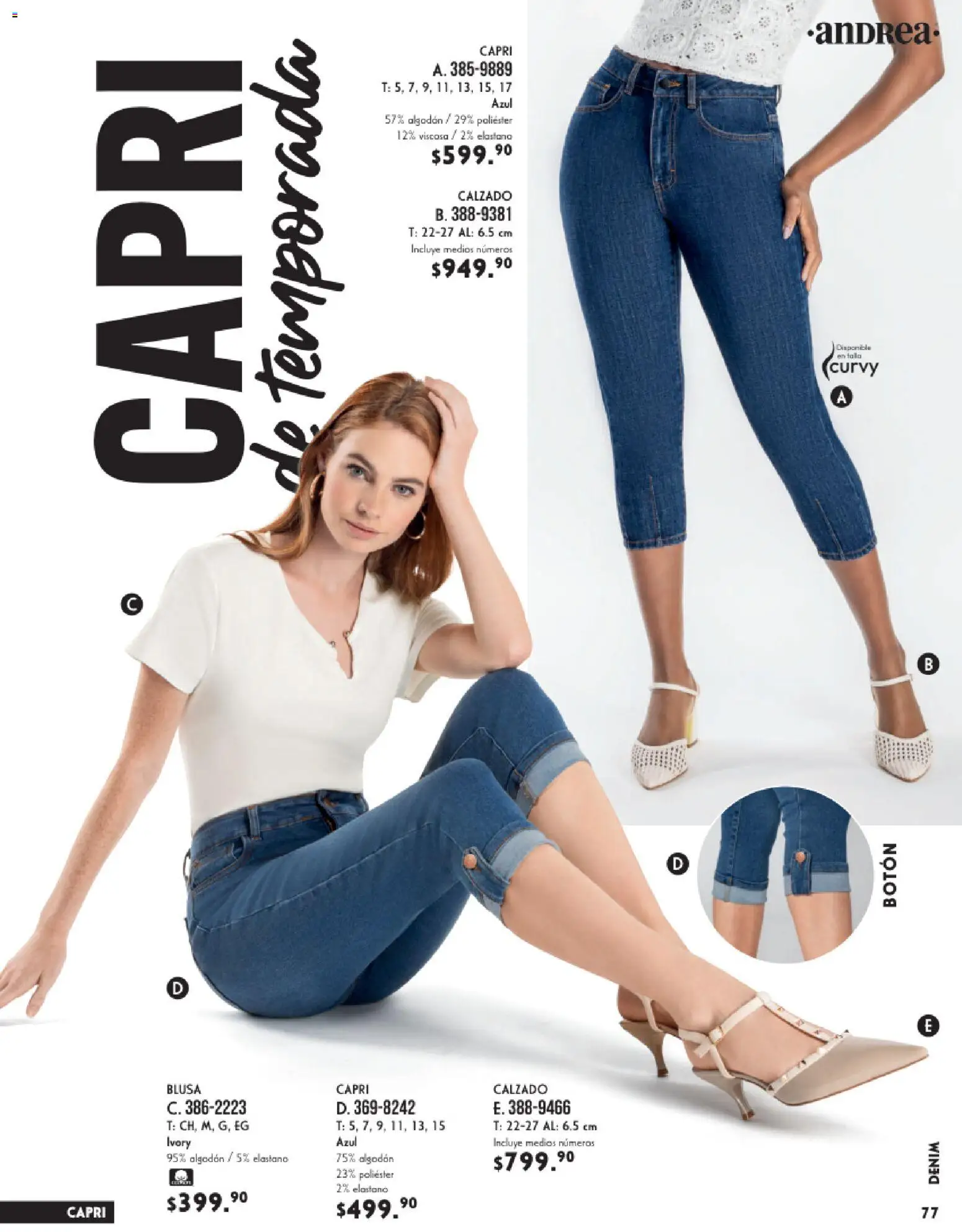 Nuevas ofertas de Andrea válidas en toda la República Mexicana desde el 25.01.2026. ¡Encuentra las mejores ofertas en Andrea catálogo Vestir! | Página: 77 | Productos: Blusa, Algodón