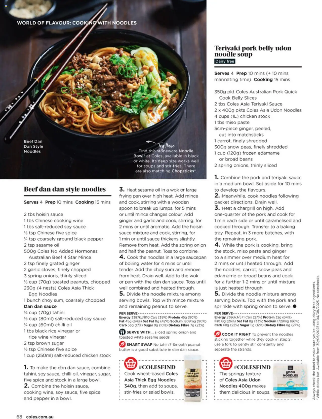 Coles catalogue - valid from 03.07.2025 | Page: 68 | Products: Dairy, Noodles, Pepper, Vinegar
