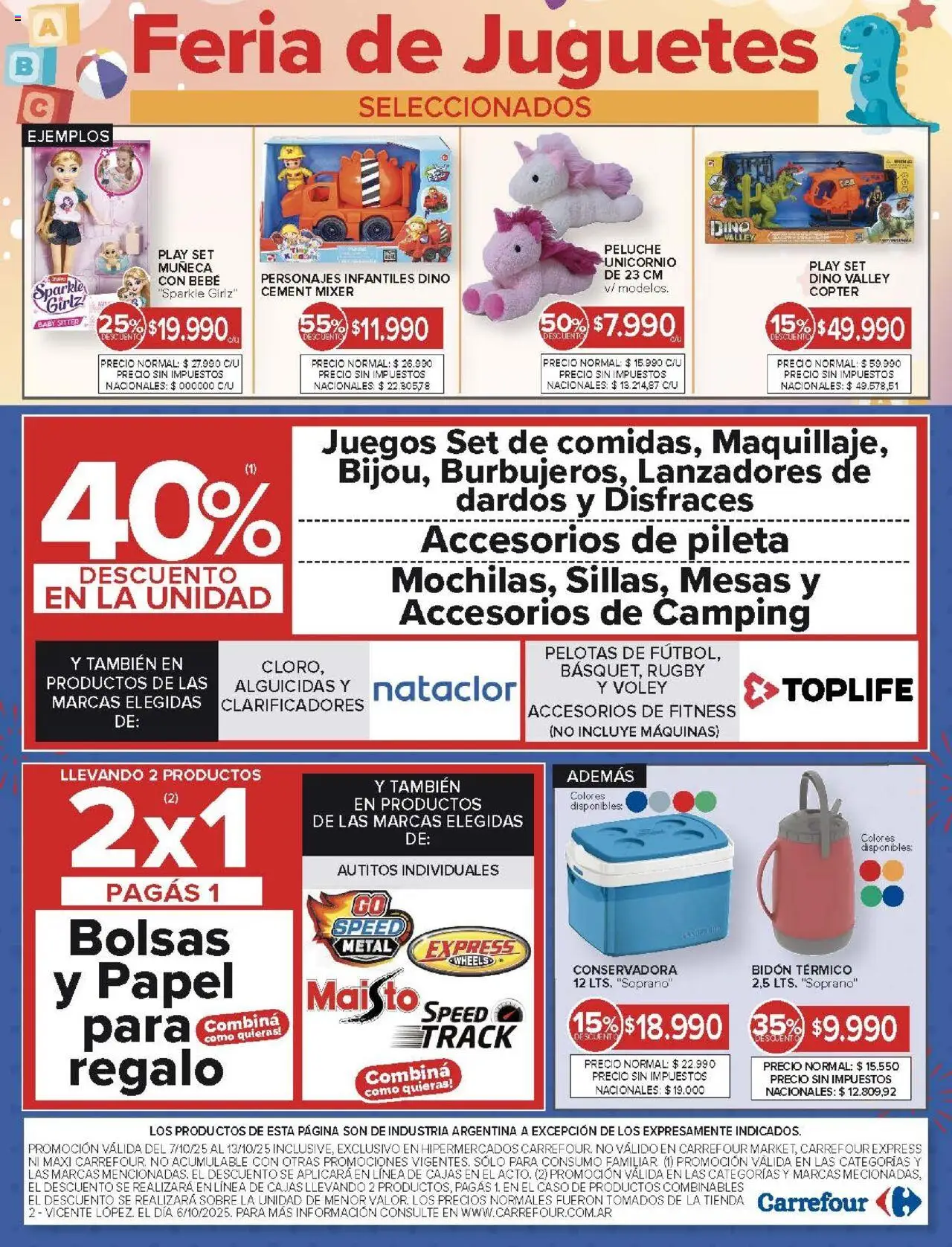Carrefour ofertas │ válido desde el 07.10.2025 | Página: 23 | Productos: Conservadora, Caso, Sobre, Pileta