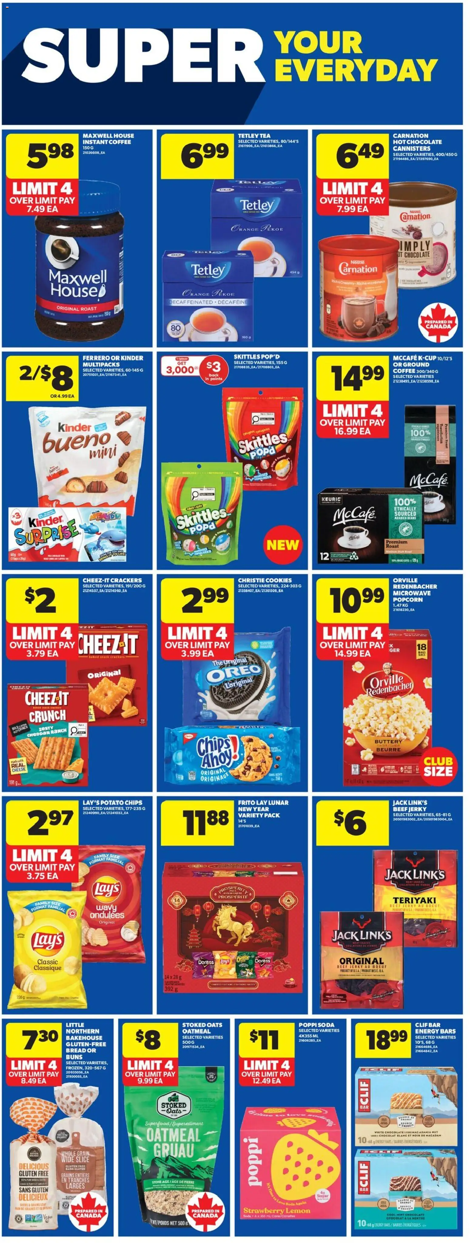 Real Canadian Superstore flyer valid from 15.01.2026 | Page: 24 | Products: Tea, Cookies, Cheese, Coffee