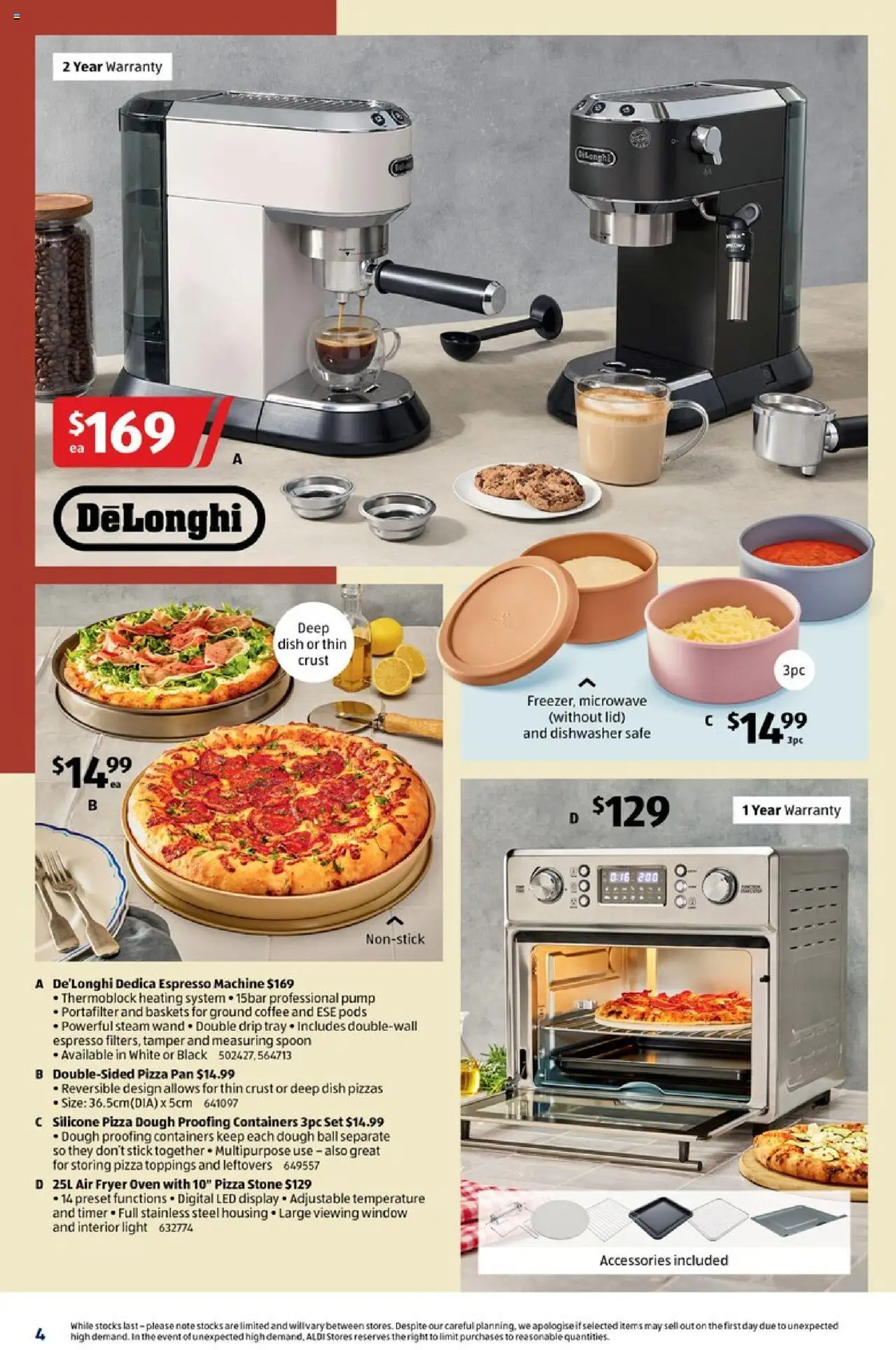 Aldi catalogue - valid from 02.07.2025 | Page: 4 | Products: Pizza, Safe, Microwave, Dishwasher