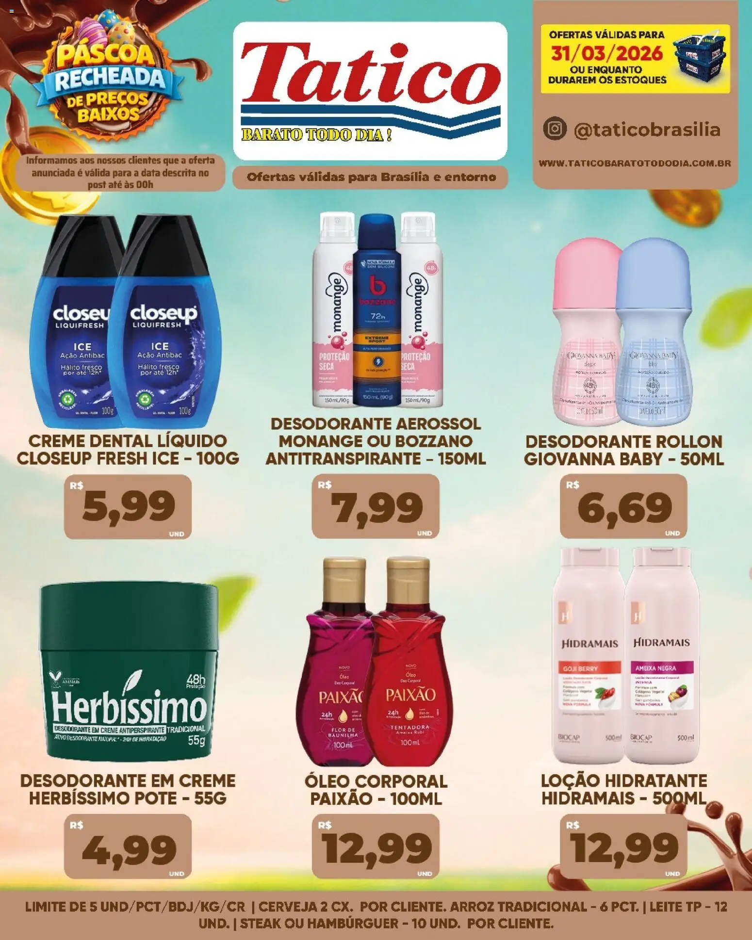 Tatico Folheto - válido de 31.03.2026 | Página: 2 | Produtos: Antiperspirante, Cerveja, Creme, Creme dental