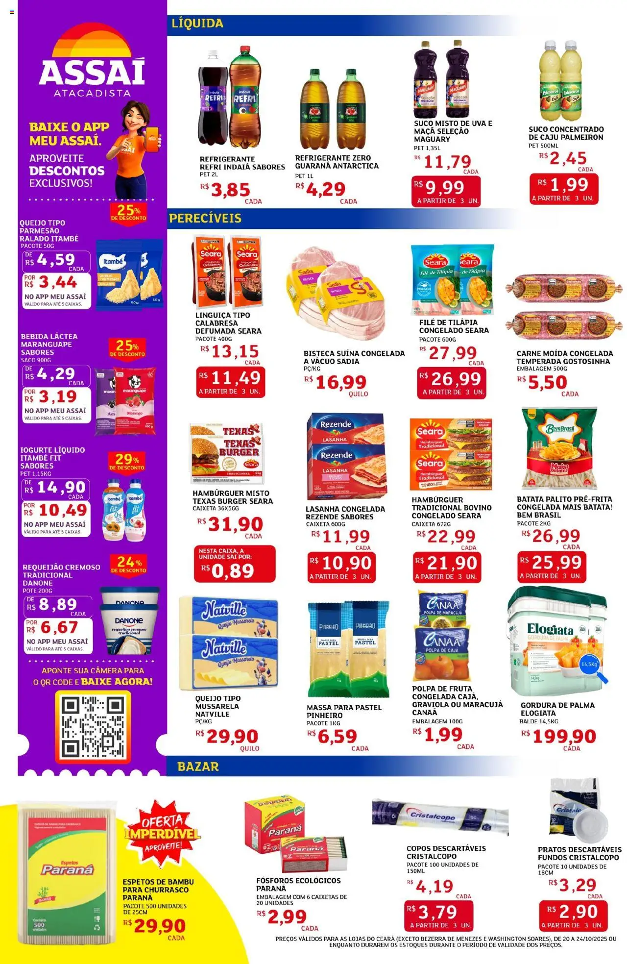 Assaí Atacadista Folheto - válido de 20.10.2025 | Página: 2 | Produtos: Guaraná, Tilápia, Lasanha, Requeijão