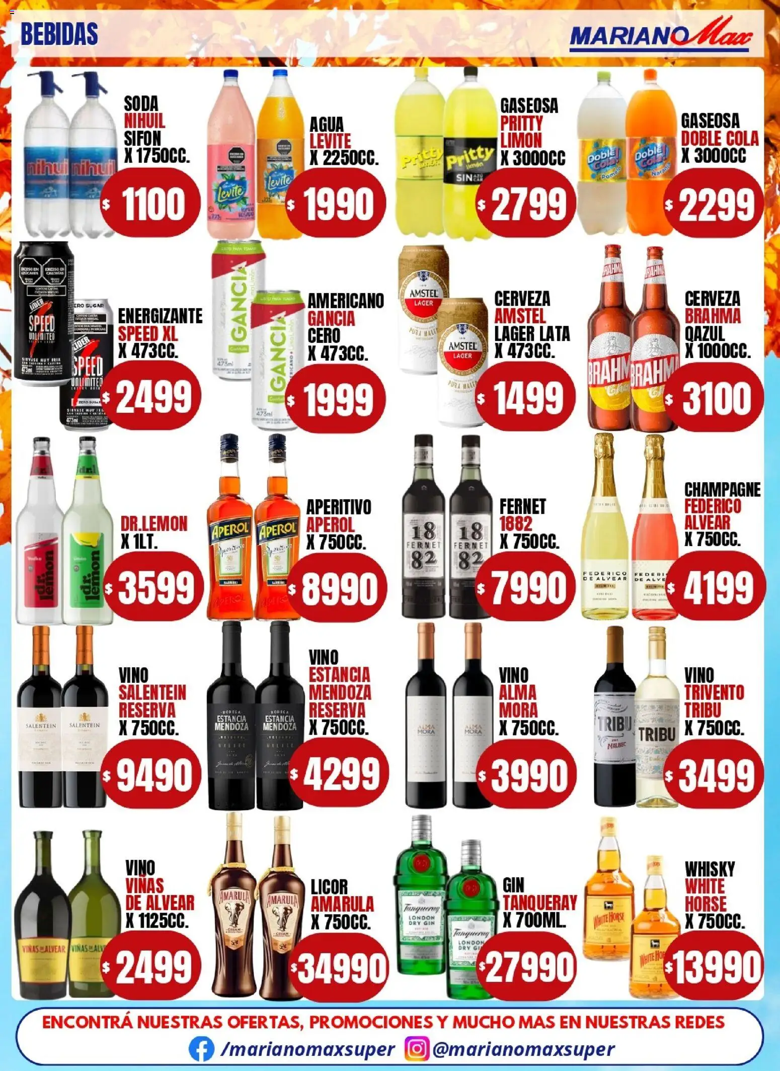 Mariano Max - Catálogo │ válido desde el 07.04.2026 | Página: 8 | Productos: Whisky, Gin, Fernet, Agua