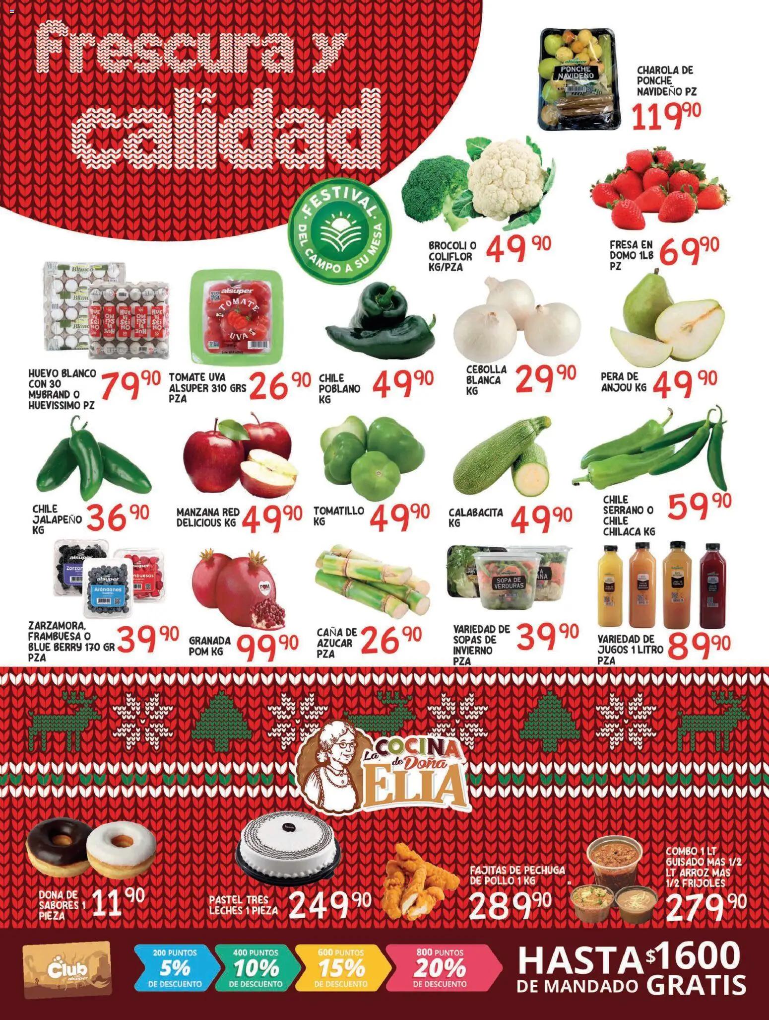 Nuevas ofertas de Alsuper válidas en toda la República Mexicana desde el 09.12.2025. ¡Encuentra las mejores ofertas en Alsuper folleto Durango! | Página: 2 | Productos: Pollo, Tomate, Pastel, Cocina