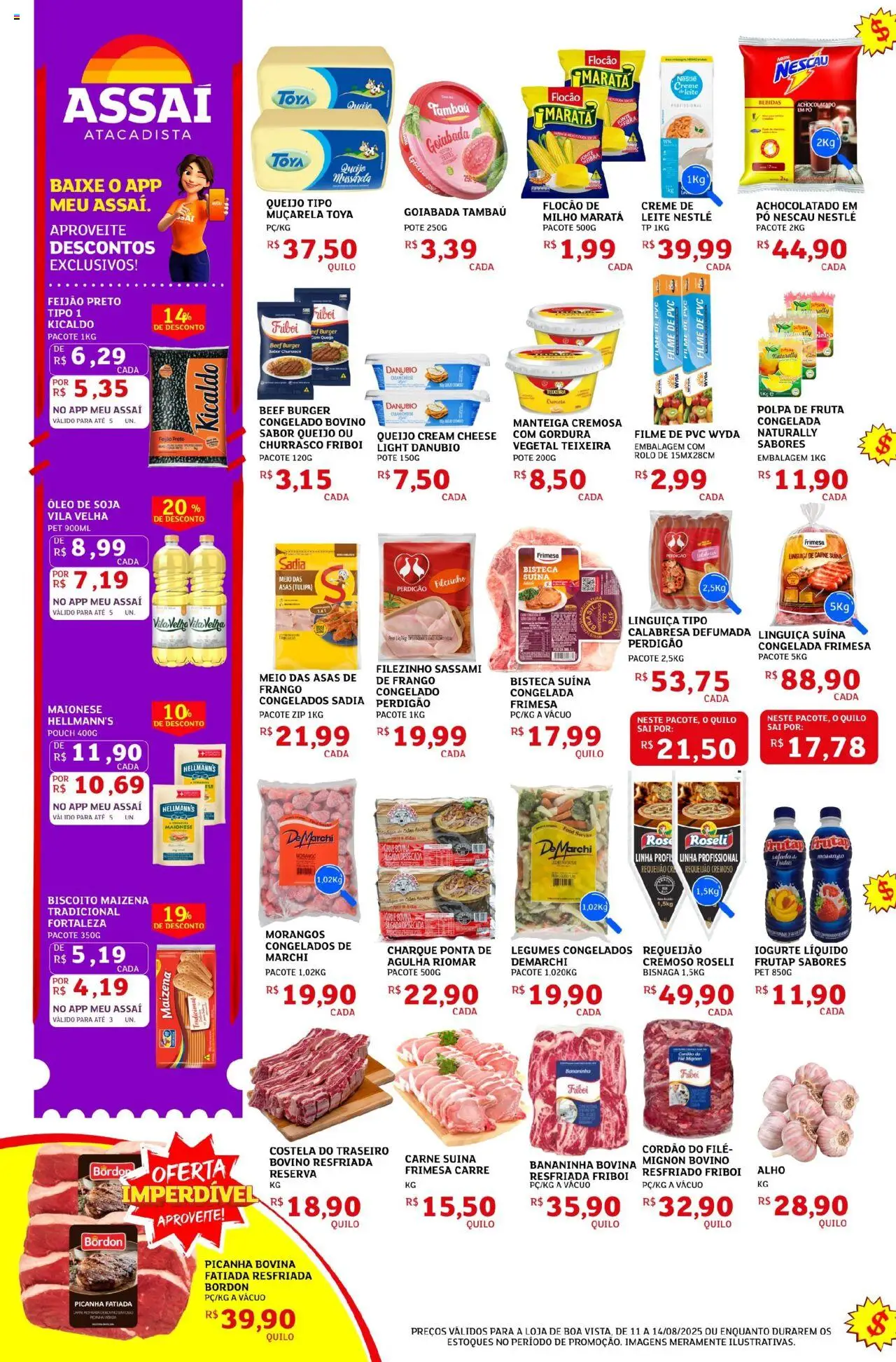 Assaí Atacadista Folheto - válido de 11.08.2025 | Página: 2 | Produtos: filme de PVC, Óleo, Muçarela, Goiabada